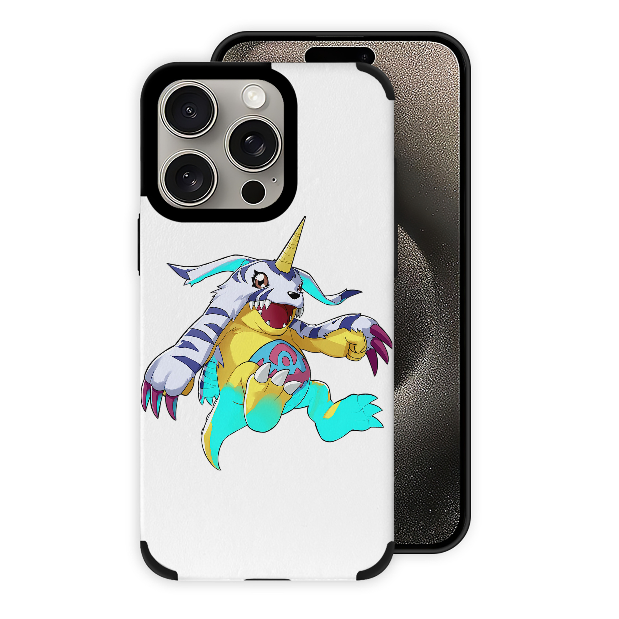 （画像用） Digimon デジタルモンスター/デジモン 【iPhone15ProMax対応】 PUレザー スマホケース 耐衝撃＆黄変防止