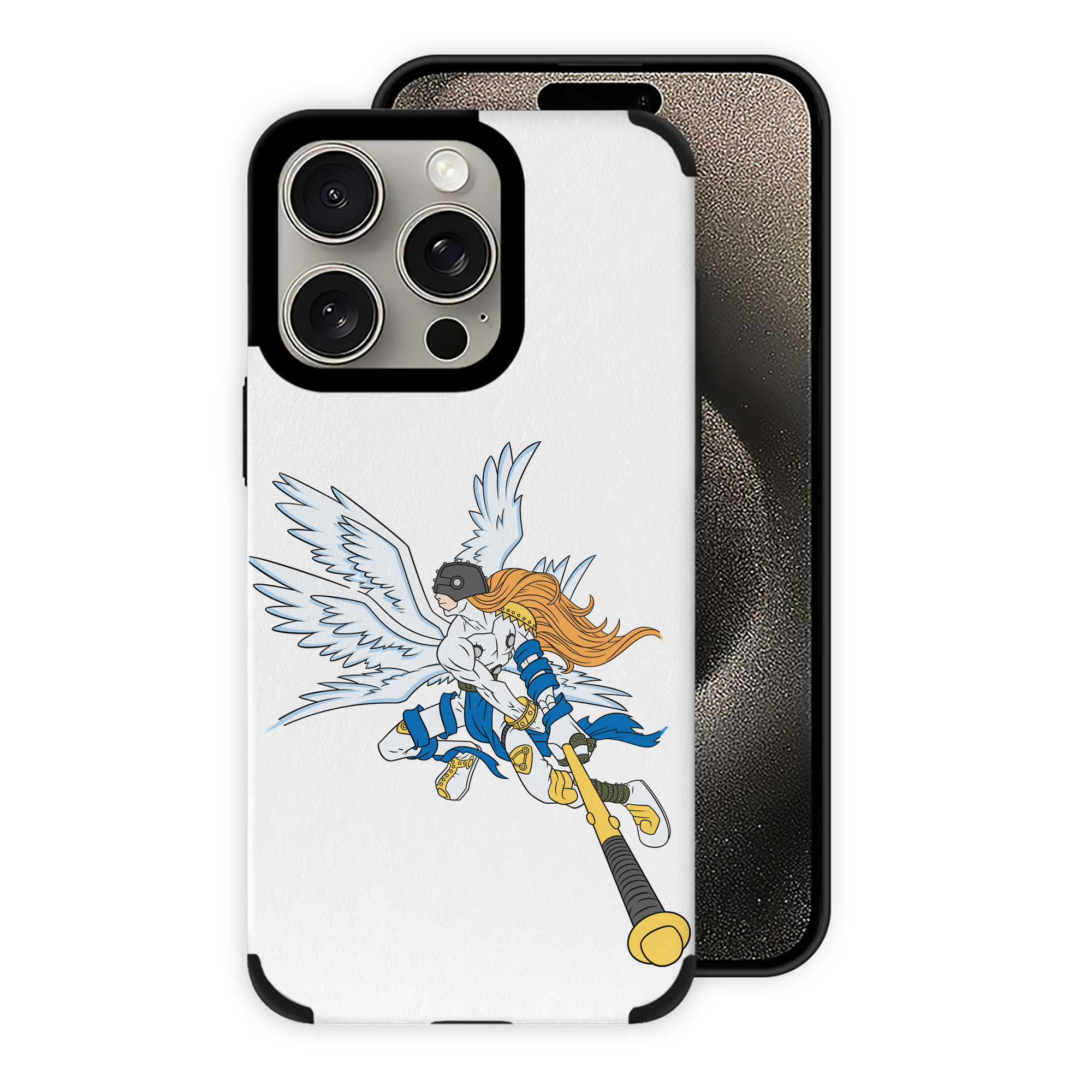 （画像用） Digimon デジタルモンスター/デジモン 【iPhone15ProMax対応】 PUレザー スマホケース 耐衝撃＆黄変防止