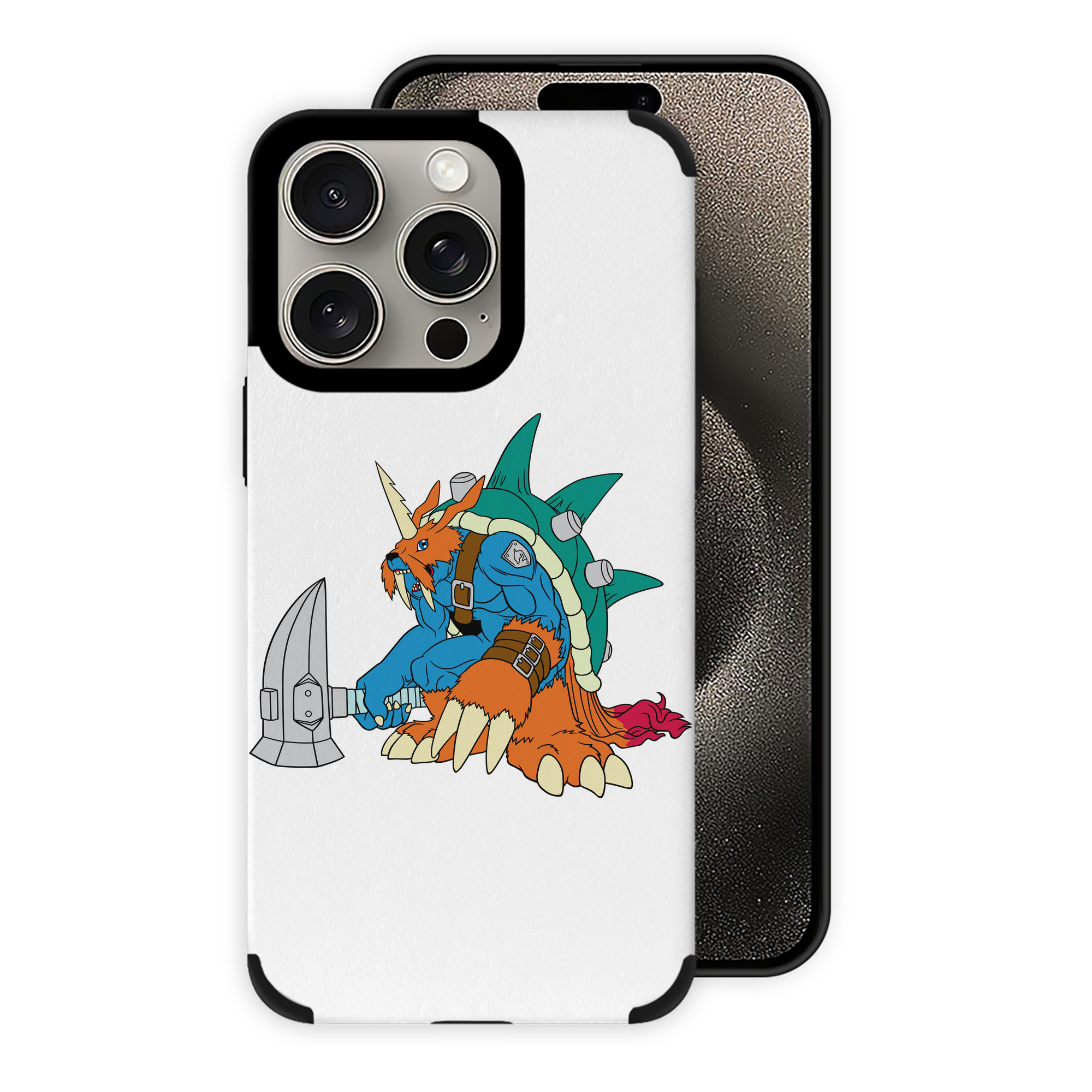 （画像用） Digimon デジタルモンスター/デジモン 【iPhone15ProMax対応】 PUレザー スマホケース 耐衝撃＆黄変防止