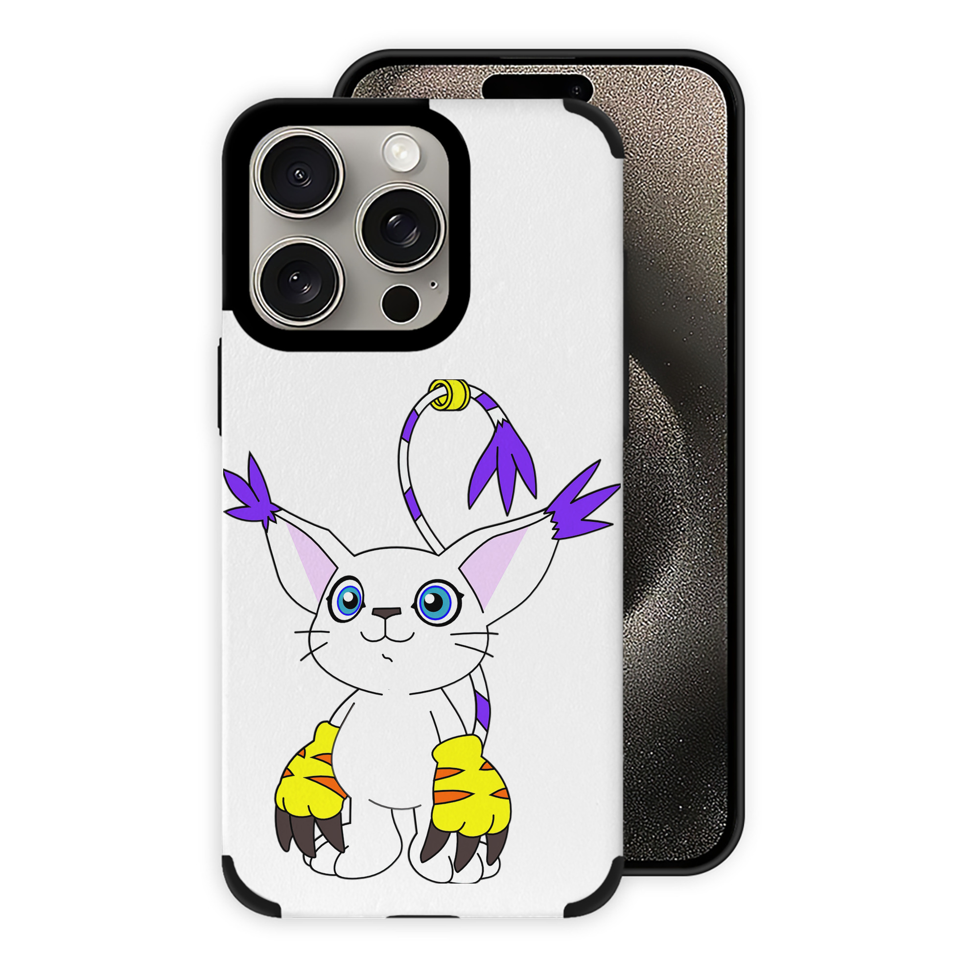 （画像用） Digimon デジタルモンスター/デジモン 【iPhone15ProMax対応】 PUレザー スマホケース 耐衝撃＆黄変防止