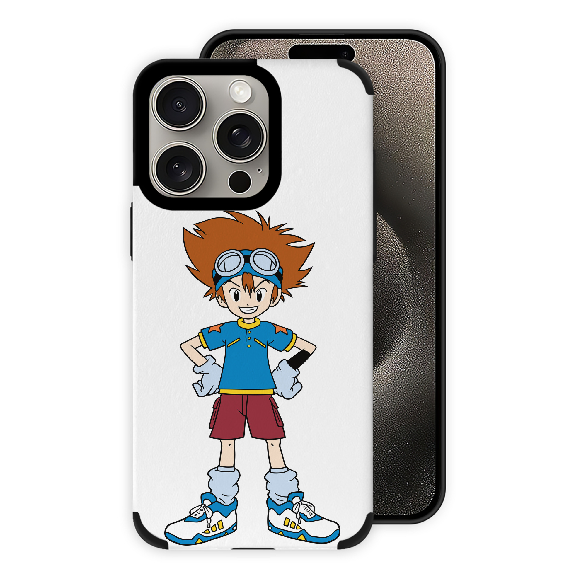 （画像用） Digimon デジタルモンスター/デジモン 【iPhone15ProMax対応】 PUレザー スマホケース 耐衝撃＆黄変防止