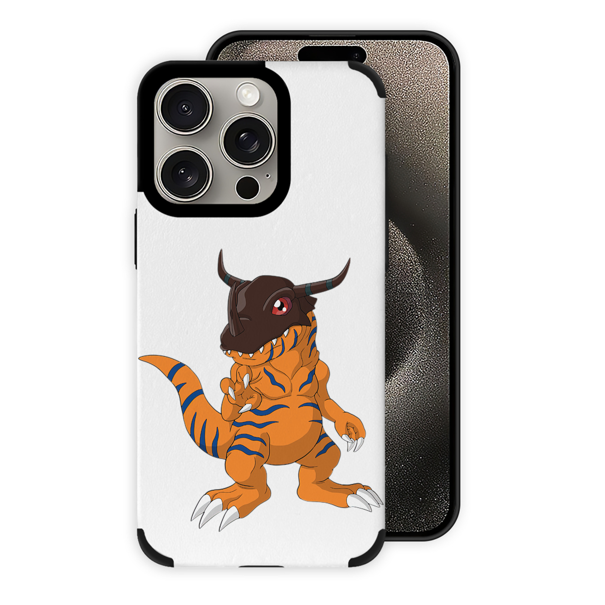 （画像用） Digimon デジタルモンスター/デジモン 【iPhone15ProMax対応】 PUレザー スマホケース 耐衝撃＆黄変防止