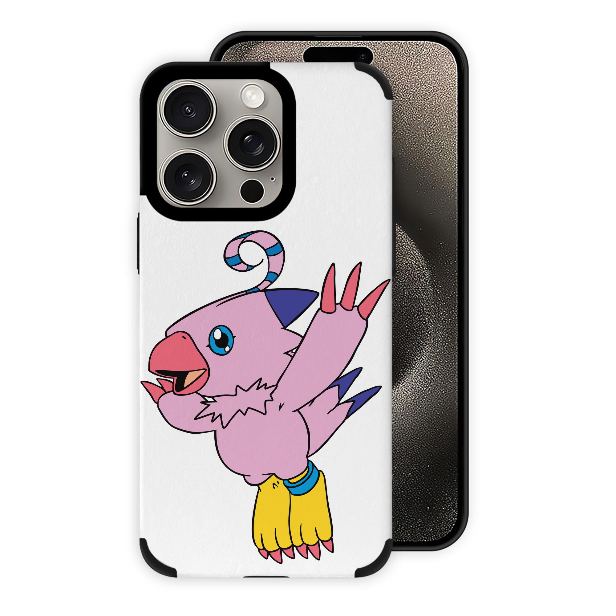 （画像用） Digimon デジタルモンスター/デジモン 【iPhone15ProMax対応】 PUレザー スマホケース 耐衝撃＆黄変防止