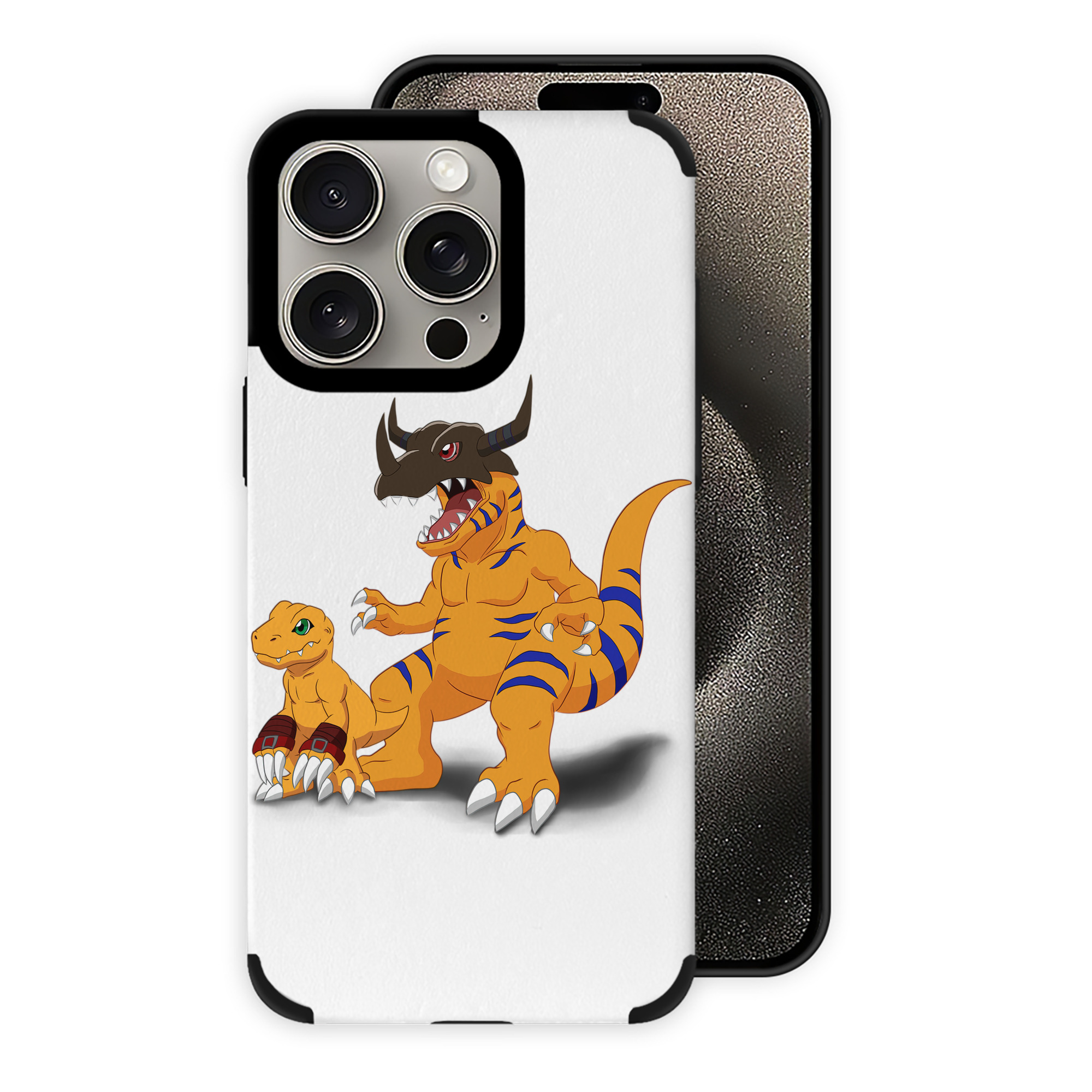（画像用） Digimon デジタルモンスター/デジモン 【iPhone15ProMax対応】 PUレザー スマホケース 耐衝撃＆黄変防止