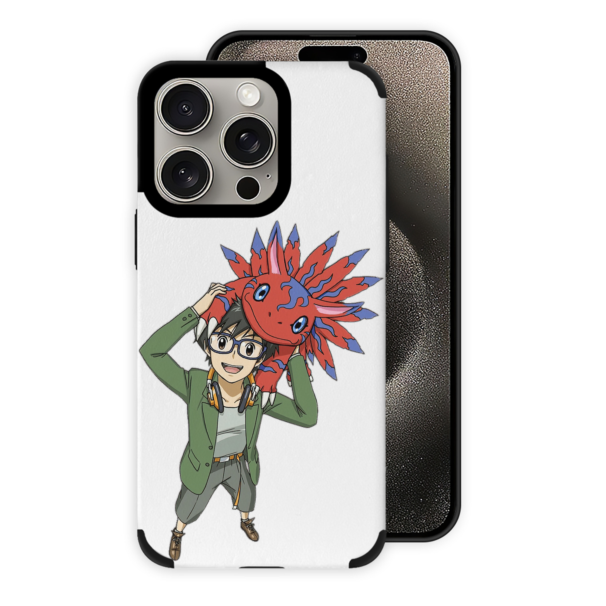 （画像用） Digimon デジタルモンスター/デジモン 【iPhone15ProMax対応】 PUレザー スマホケース 耐衝撃＆黄変防止