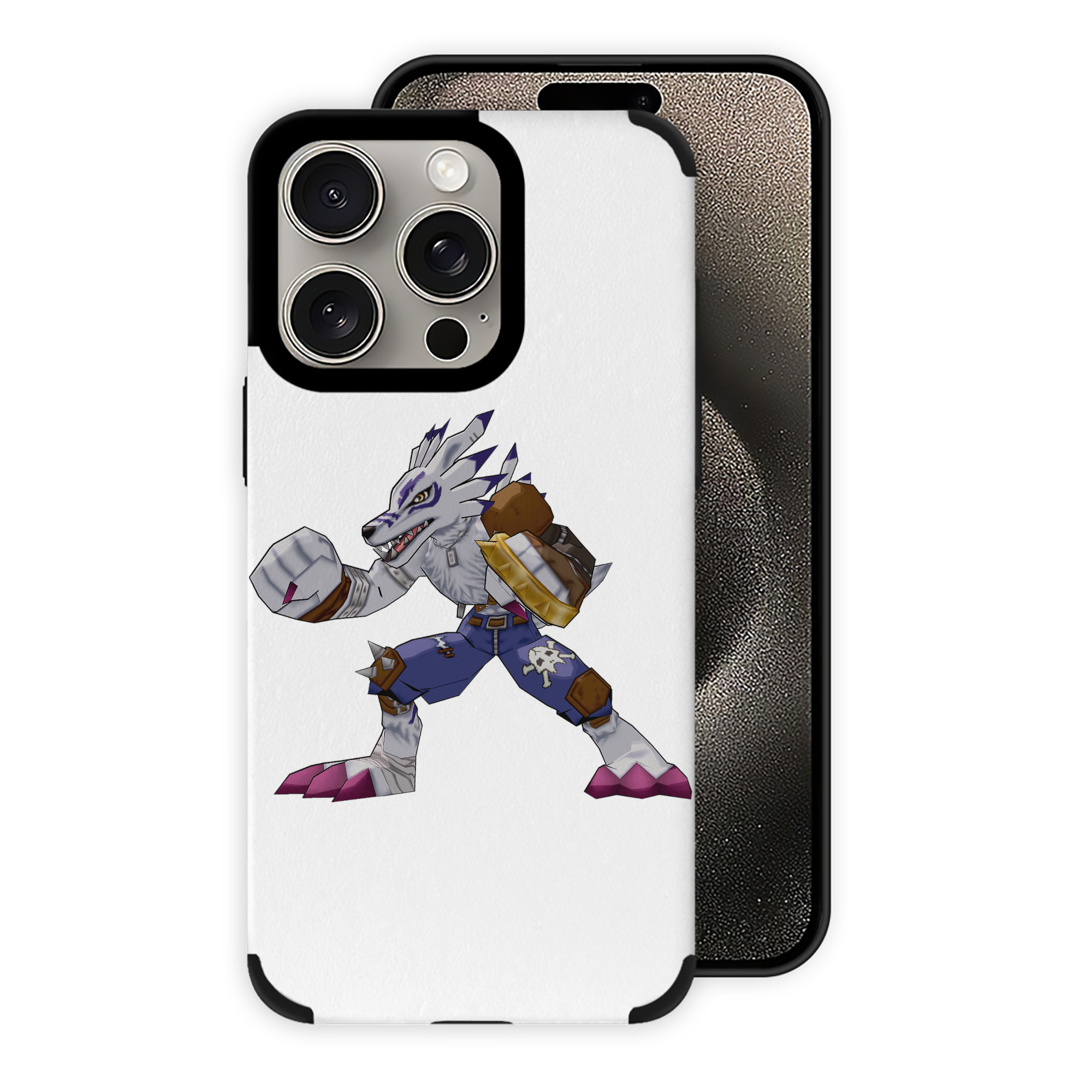 （画像用） Digimon デジタルモンスター/デジモン 【iPhone15ProMax対応】 PUレザー スマホケース 耐衝撃＆黄変防止