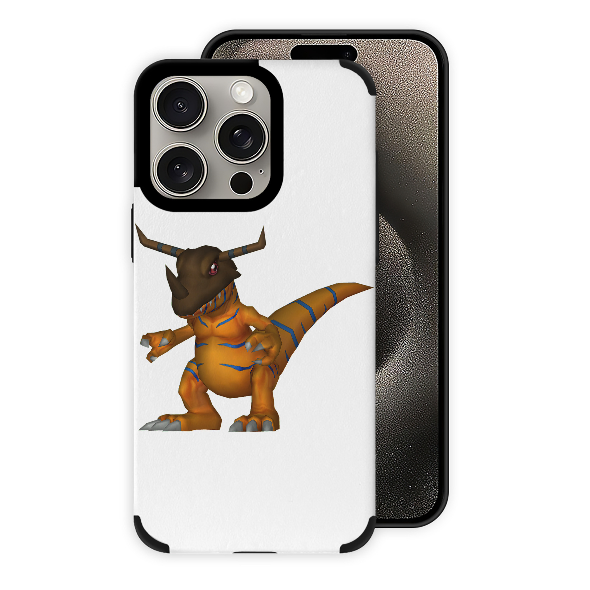 （画像用） Digimon デジタルモンスター/デジモン 【iPhone15ProMax対応】 PUレザー スマホケース 耐衝撃＆黄変防止