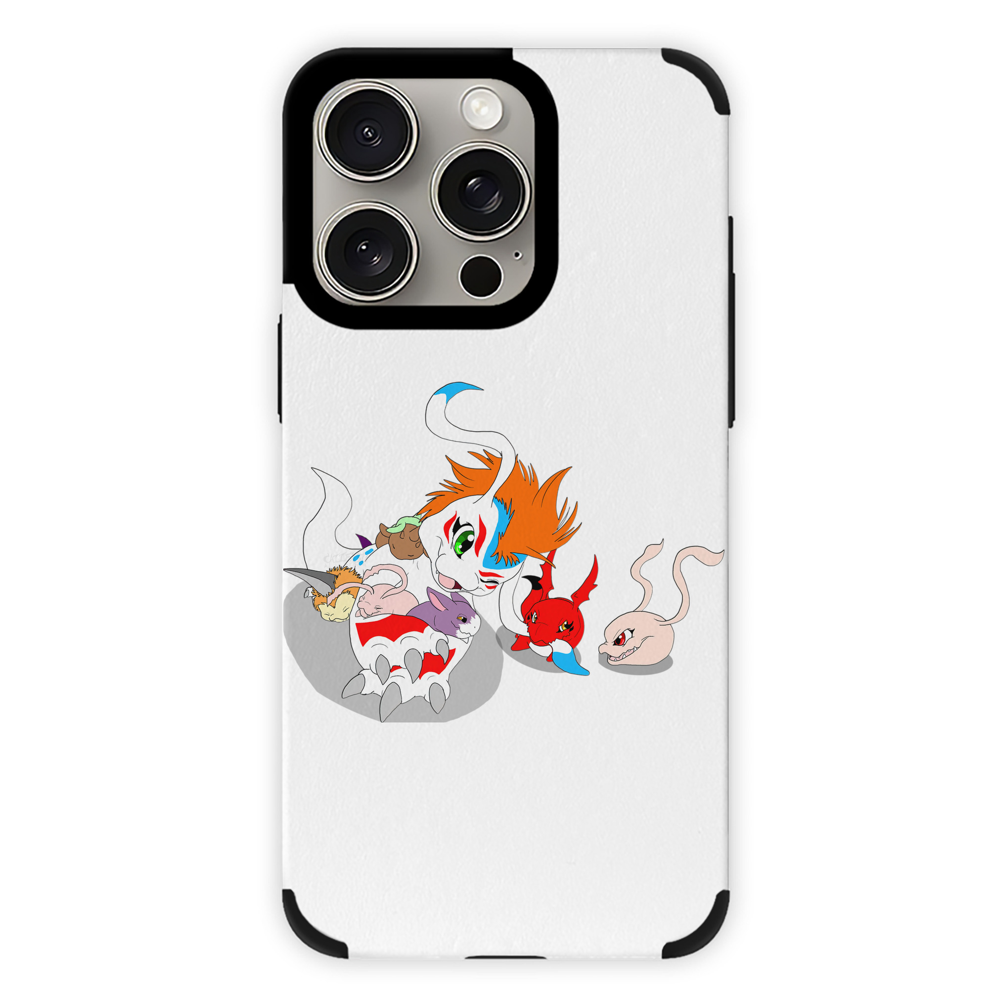 （画像用） Digimon デジタルモンスター/デジモン 【iPhone15ProMax対応】 PUレザー スマホケース 耐衝撃＆黄変防止