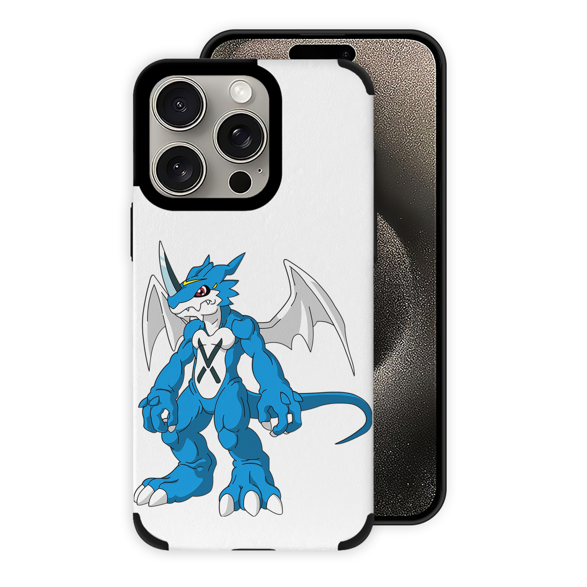 （画像用） Digimon デジタルモンスター/デジモン 【iPhone15ProMax対応】 PUレザー スマホケース 耐衝撃＆黄変防止