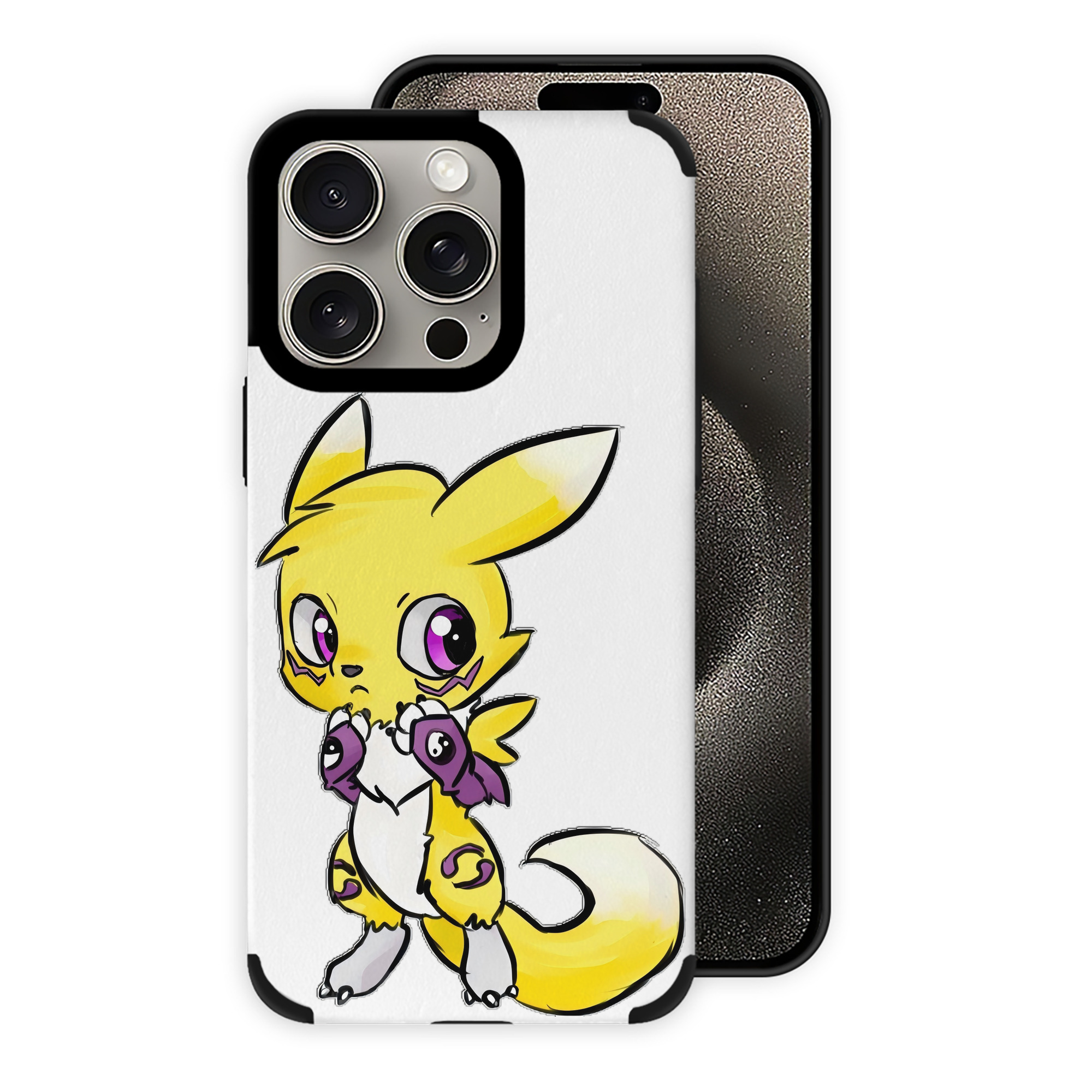 （画像用） Digimon デジタルモンスター/デジモン 【iPhone15ProMax対応】 PUレザー スマホケース 耐衝撃＆黄変防止