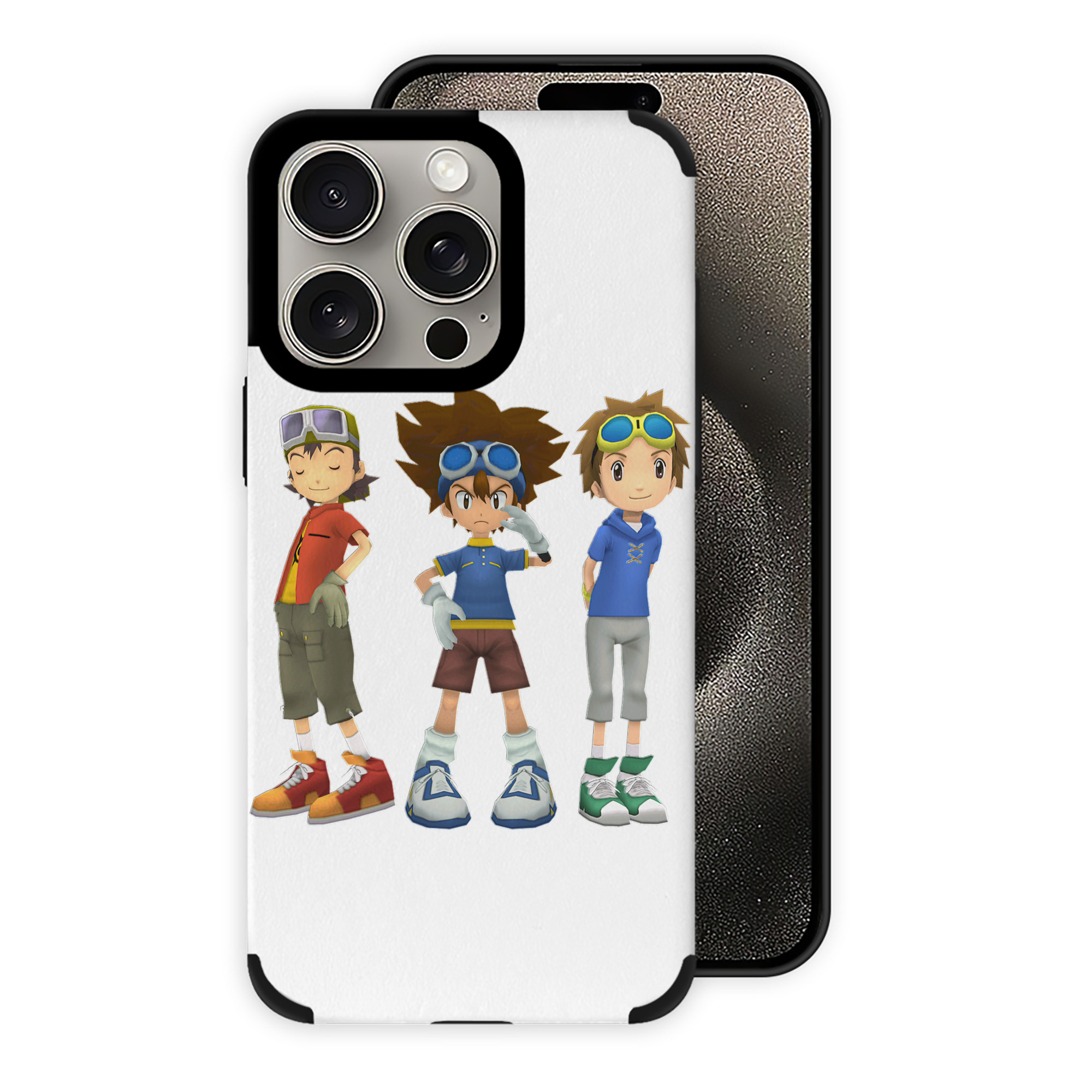 （画像用） Digimon デジタルモンスター/デジモン 【iPhone15ProMax対応】 PUレザー スマホケース 耐衝撃＆黄変防止