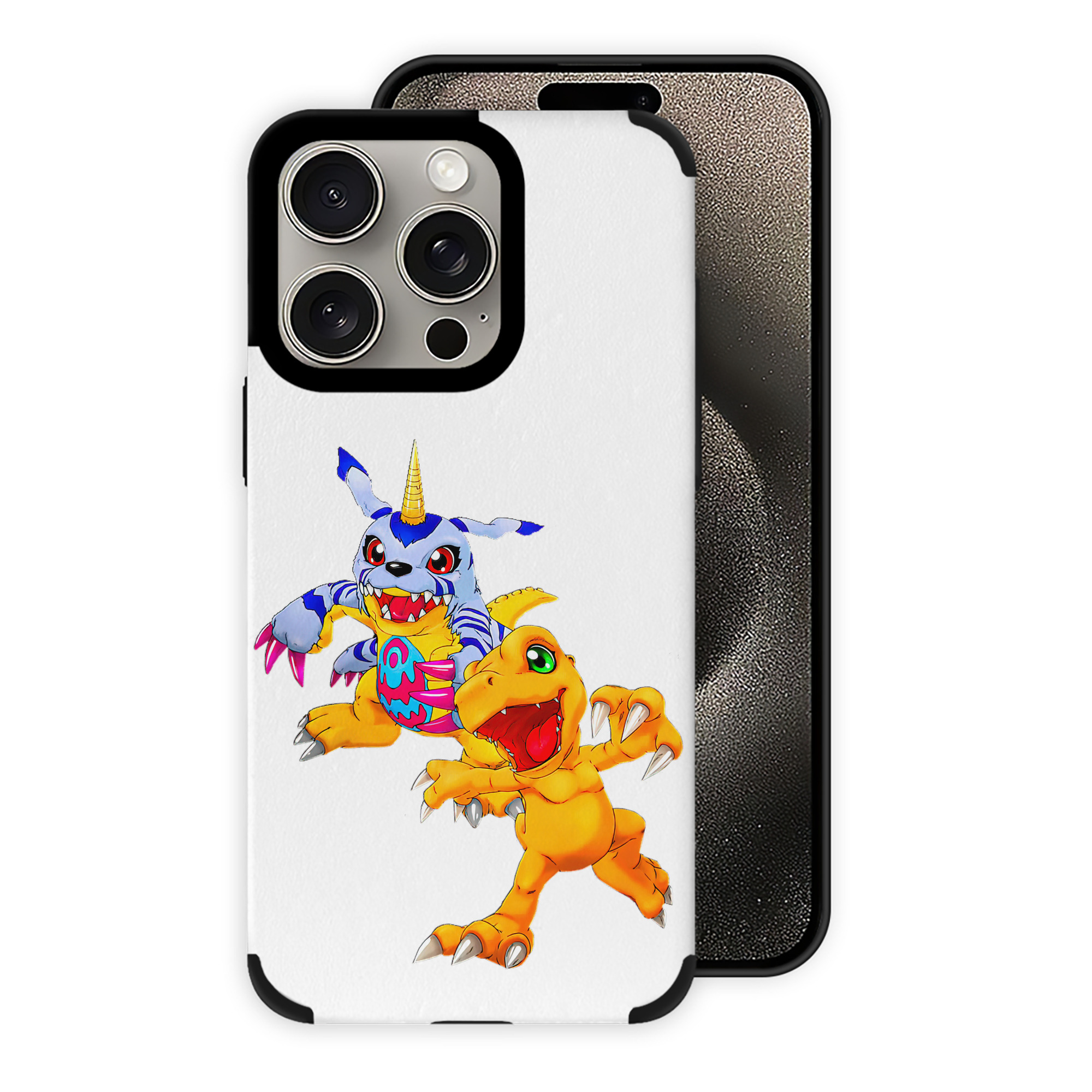 （画像用） Digimon デジタルモンスター/デジモン 【iPhone15ProMax対応】 PUレザー スマホケース 耐衝撃＆黄変防止