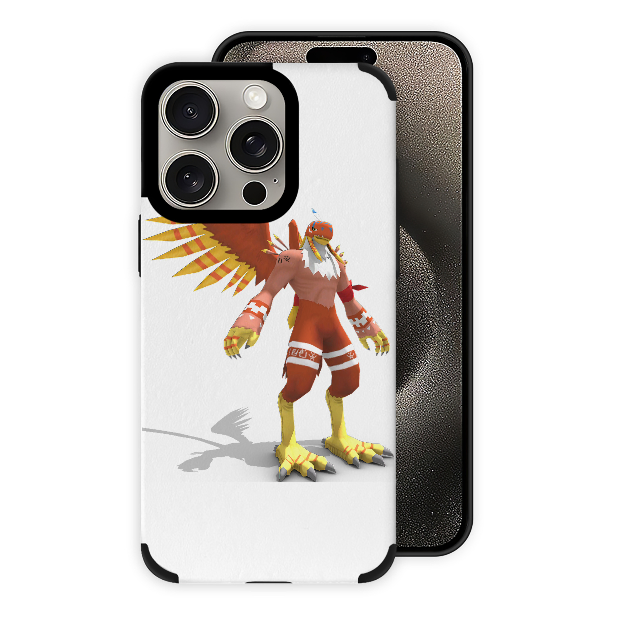 （画像用） Digimon デジタルモンスター/デジモン 【iPhone15ProMax対応】 PUレザー スマホケース 耐衝撃＆黄変防止