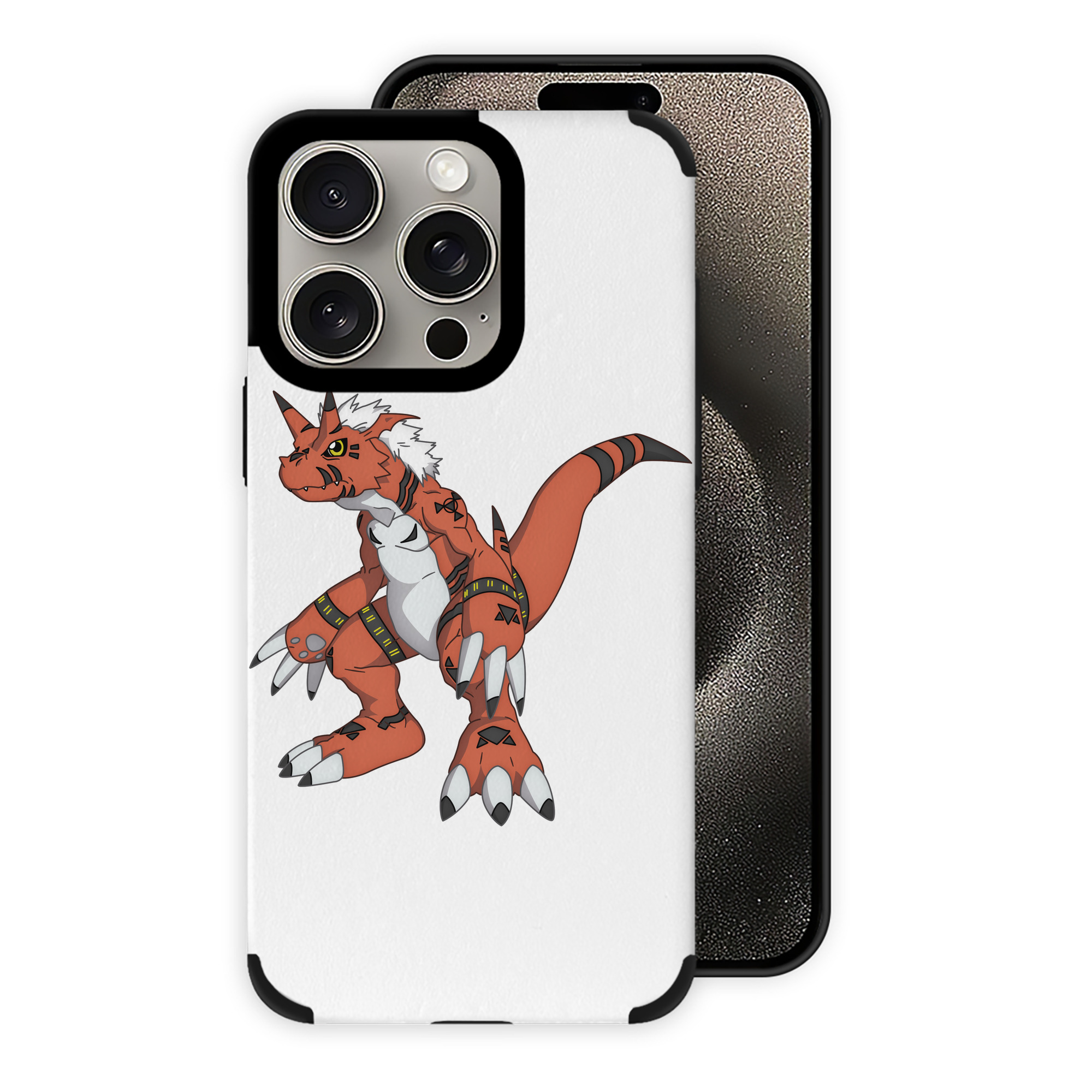 （画像用） Digimon デジタルモンスター/デジモン 【iPhone15ProMax対応】 PUレザー スマホケース 耐衝撃＆黄変防止