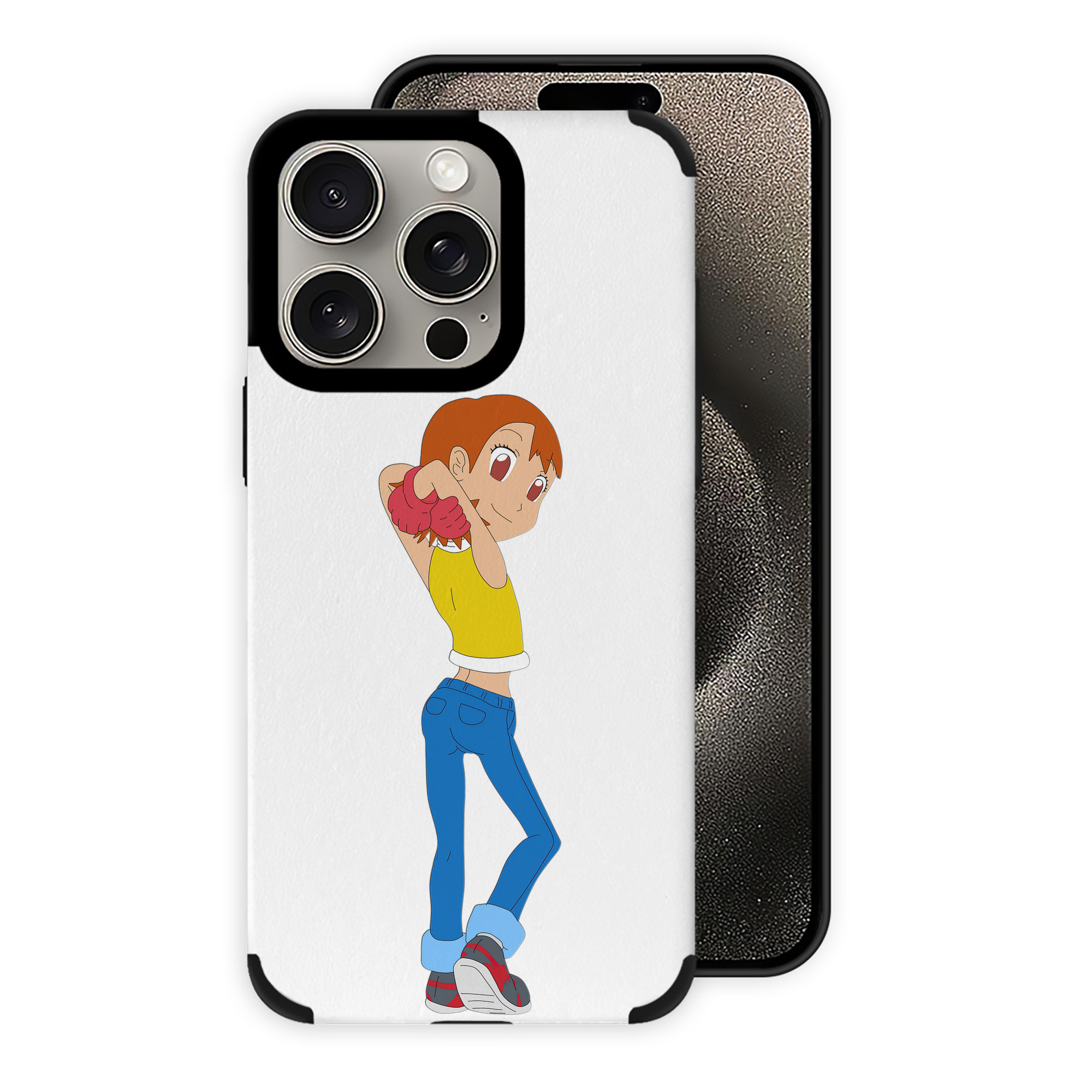 （画像用） Digimon デジタルモンスター/デジモン 【iPhone15ProMax対応】 PUレザー スマホケース 耐衝撃＆黄変防止