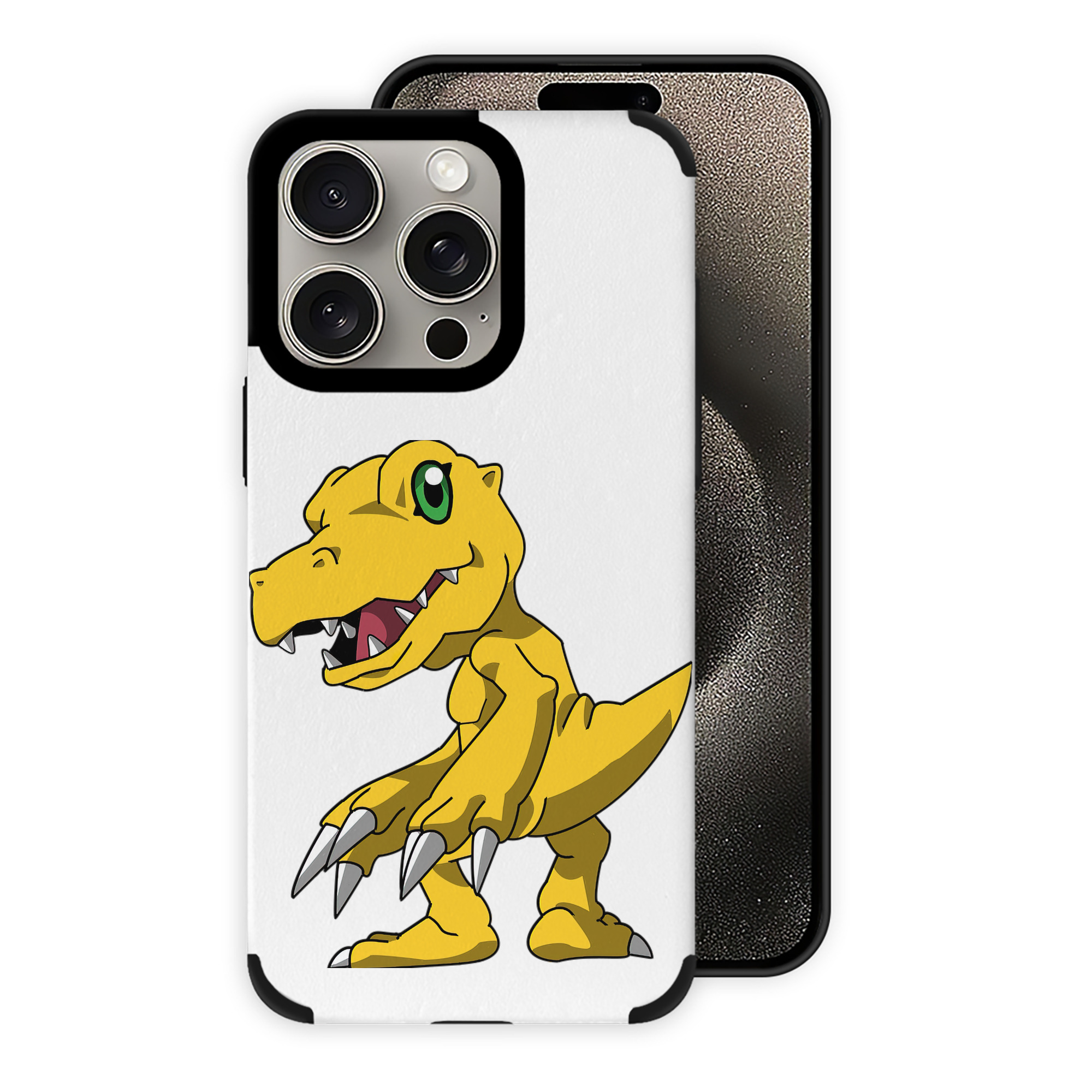 （画像用） Digimon デジタルモンスター/デジモン 【iPhone15ProMax対応】 PUレザー スマホケース 耐衝撃＆黄変防止