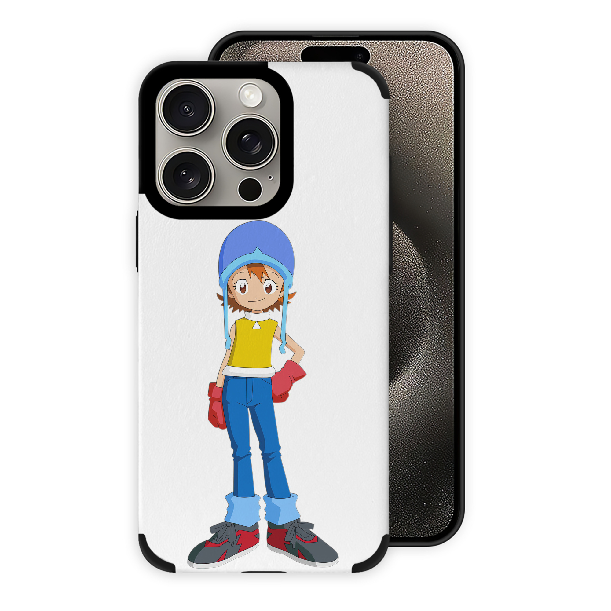 （画像用） Digimon デジタルモンスター/デジモン 【iPhone15ProMax対応】 PUレザー スマホケース 耐衝撃＆黄変防止