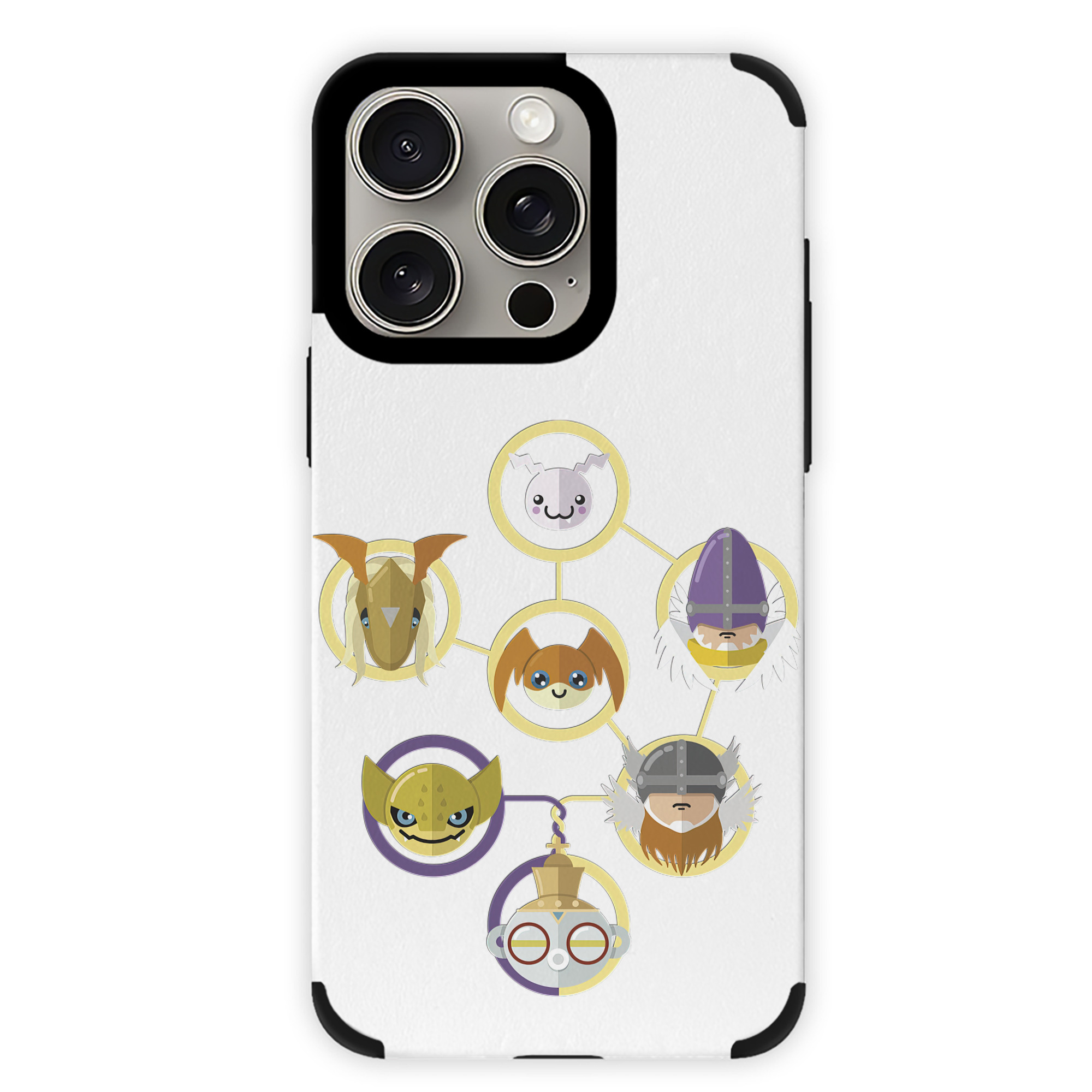 （画像用） Digimon デジタルモンスター/デジモン 【iPhone15ProMax対応】 PUレザー スマホケース 耐衝撃＆黄変防止