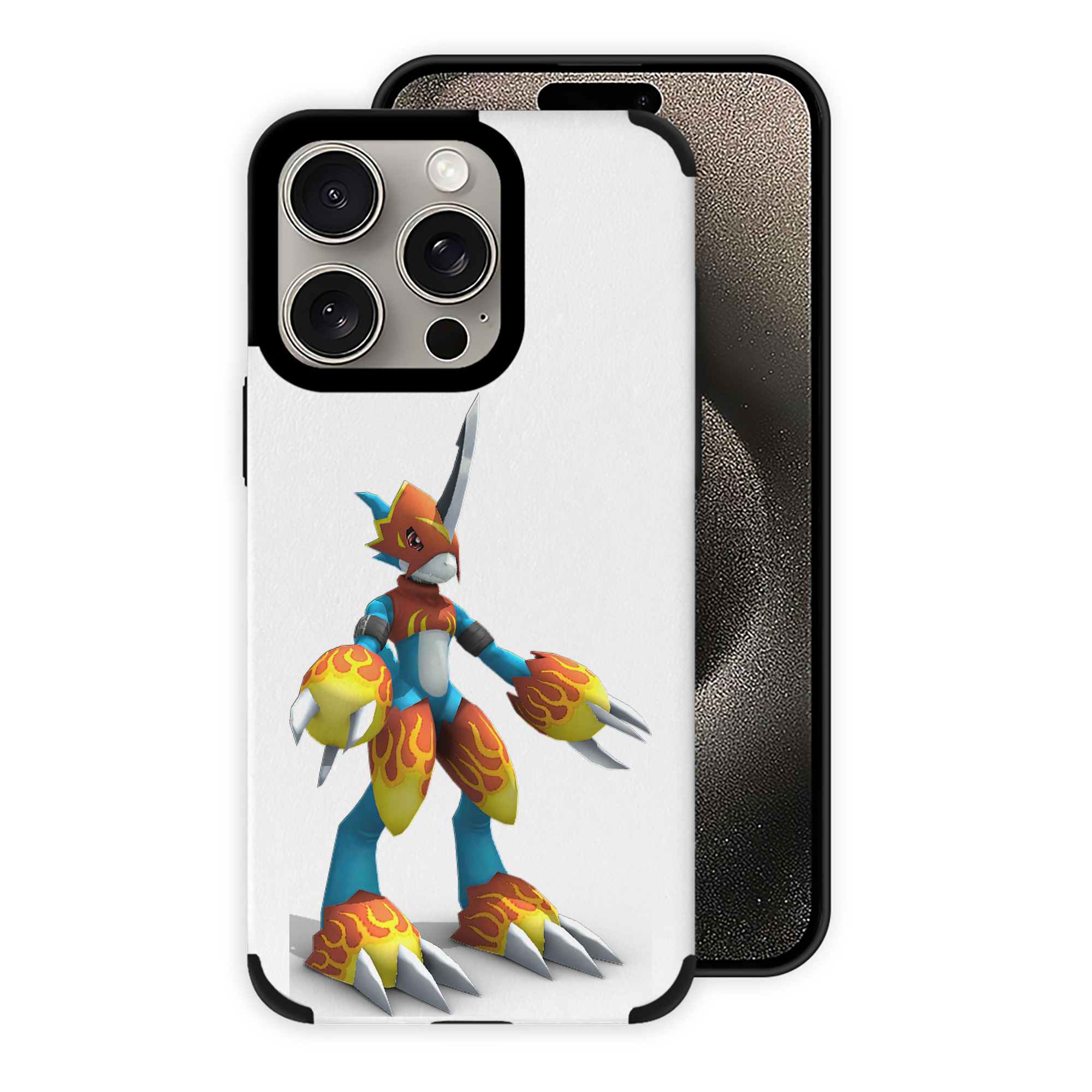 （画像用） Digimon デジタルモンスター/デジモン 【iPhone15ProMax対応】 PUレザー スマホケース 耐衝撃＆黄変防止
