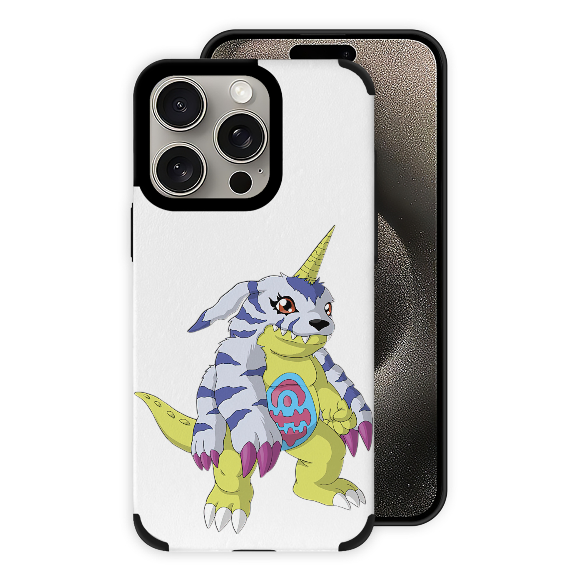 （画像用） Digimon デジタルモンスター/デジモン 【iPhone15ProMax対応】 PUレザー スマホケース 耐衝撃＆黄変防止