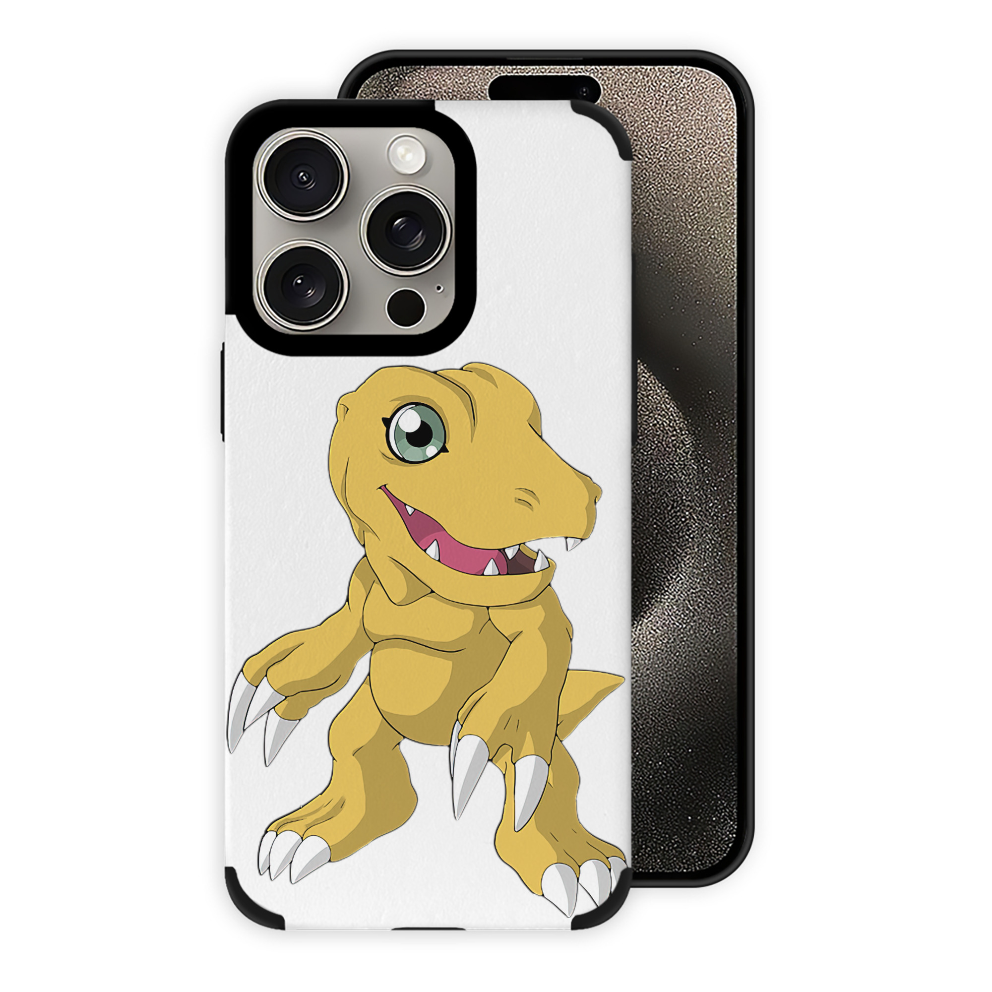 （画像用） Digimon デジタルモンスター/デジモン 【iPhone15ProMax対応】 PUレザー スマホケース 耐衝撃＆黄変防止