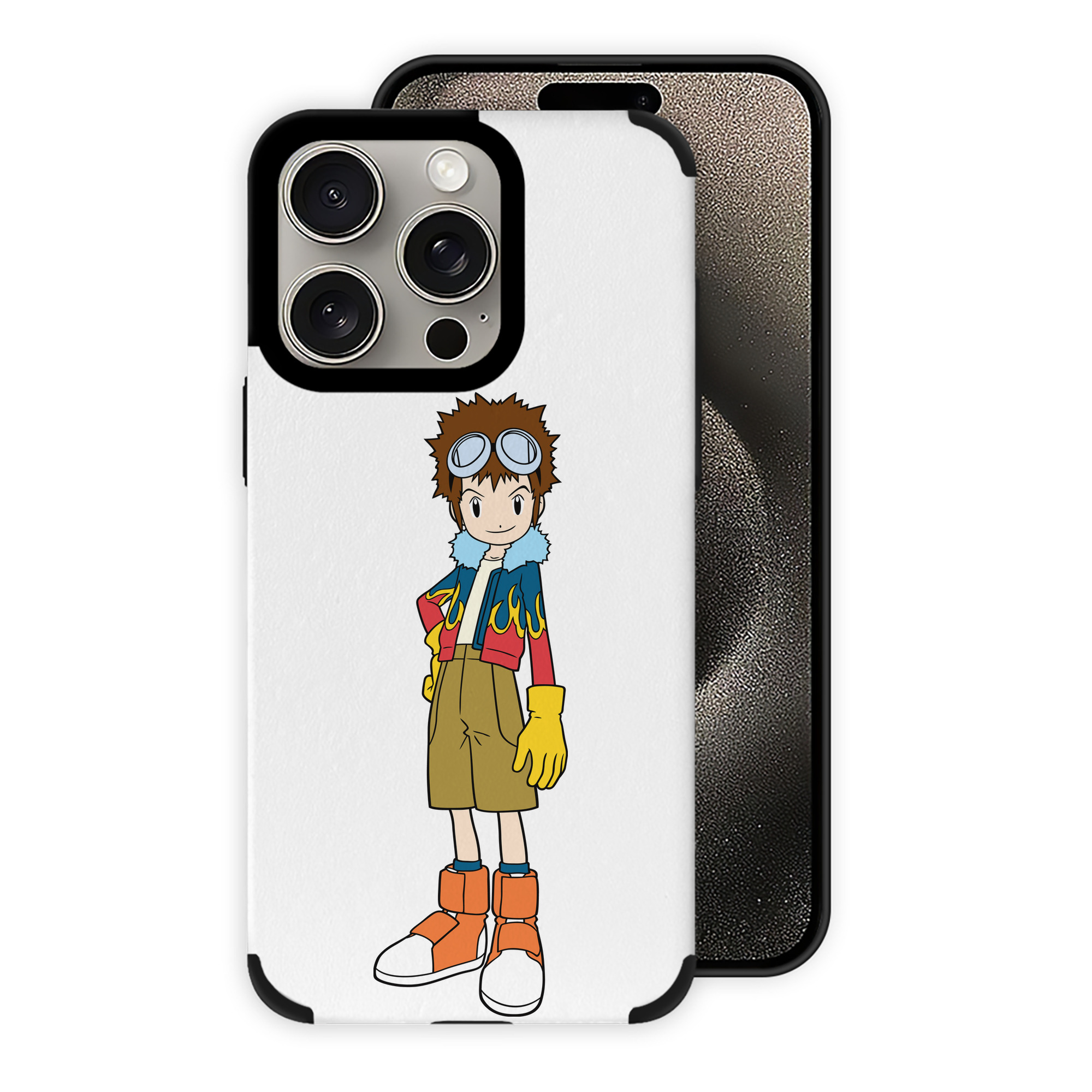 （画像用） Digimon デジタルモンスター/デジモン 【iPhone15ProMax対応】 PUレザー スマホケース 耐衝撃＆黄変防止