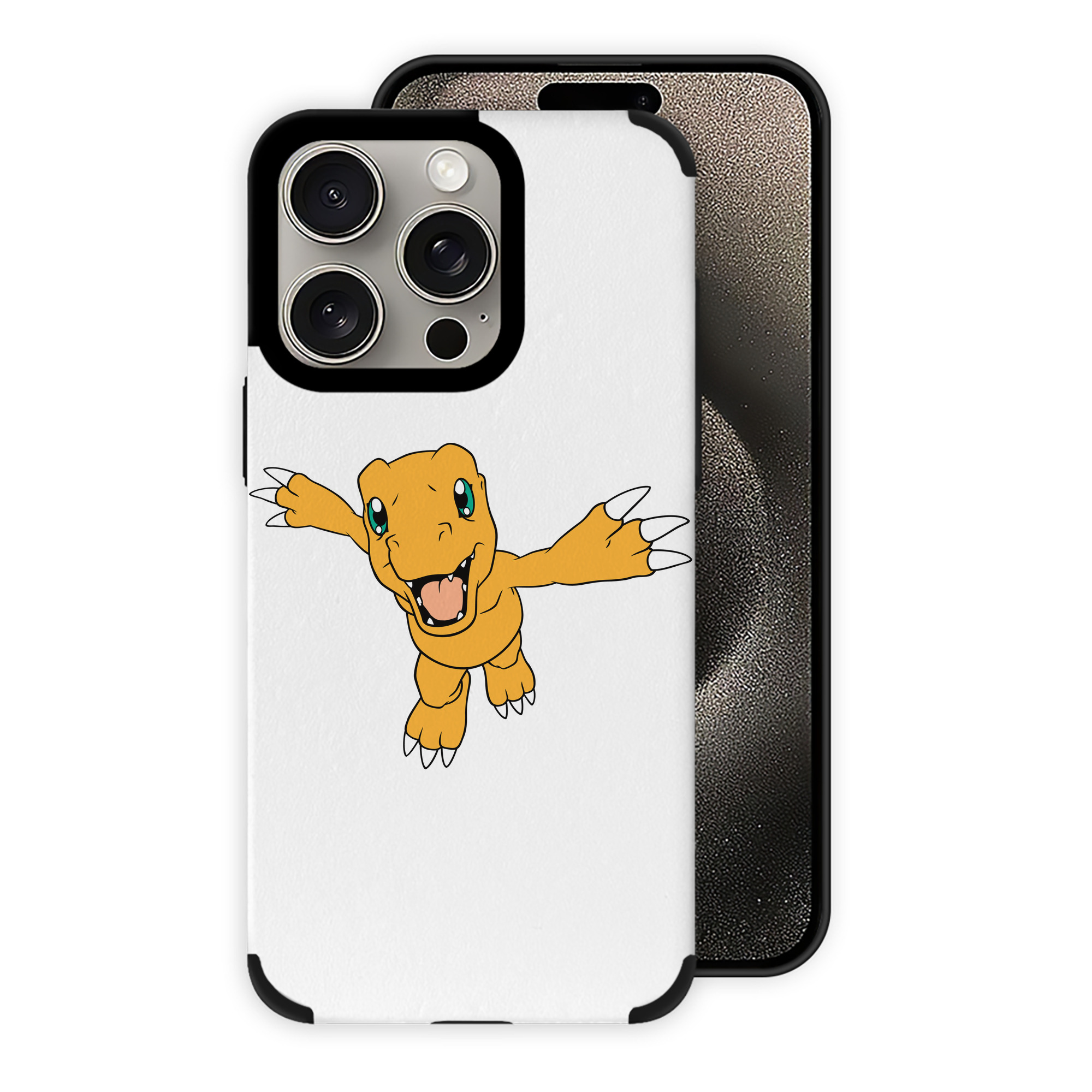 （画像用） Digimon デジタルモンスター/デジモン 【iPhone15ProMax対応】 PUレザー スマホケース 耐衝撃＆黄変防止