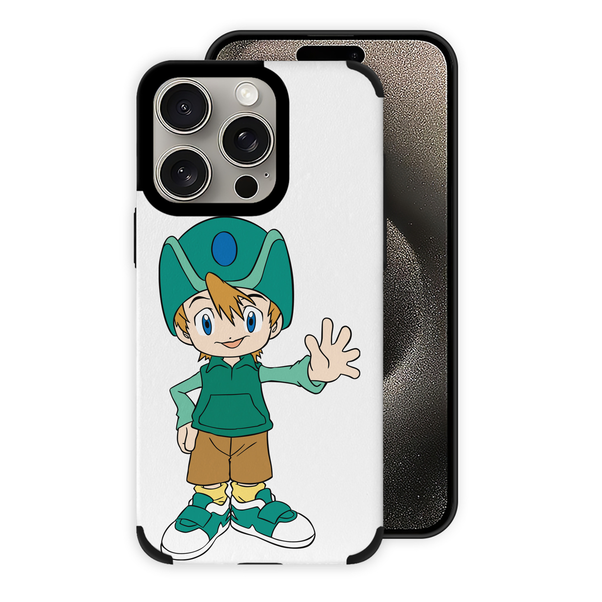（画像用） Digimon デジタルモンスター/デジモン 【iPhone15ProMax対応】 PUレザー スマホケース 耐衝撃＆黄変防止