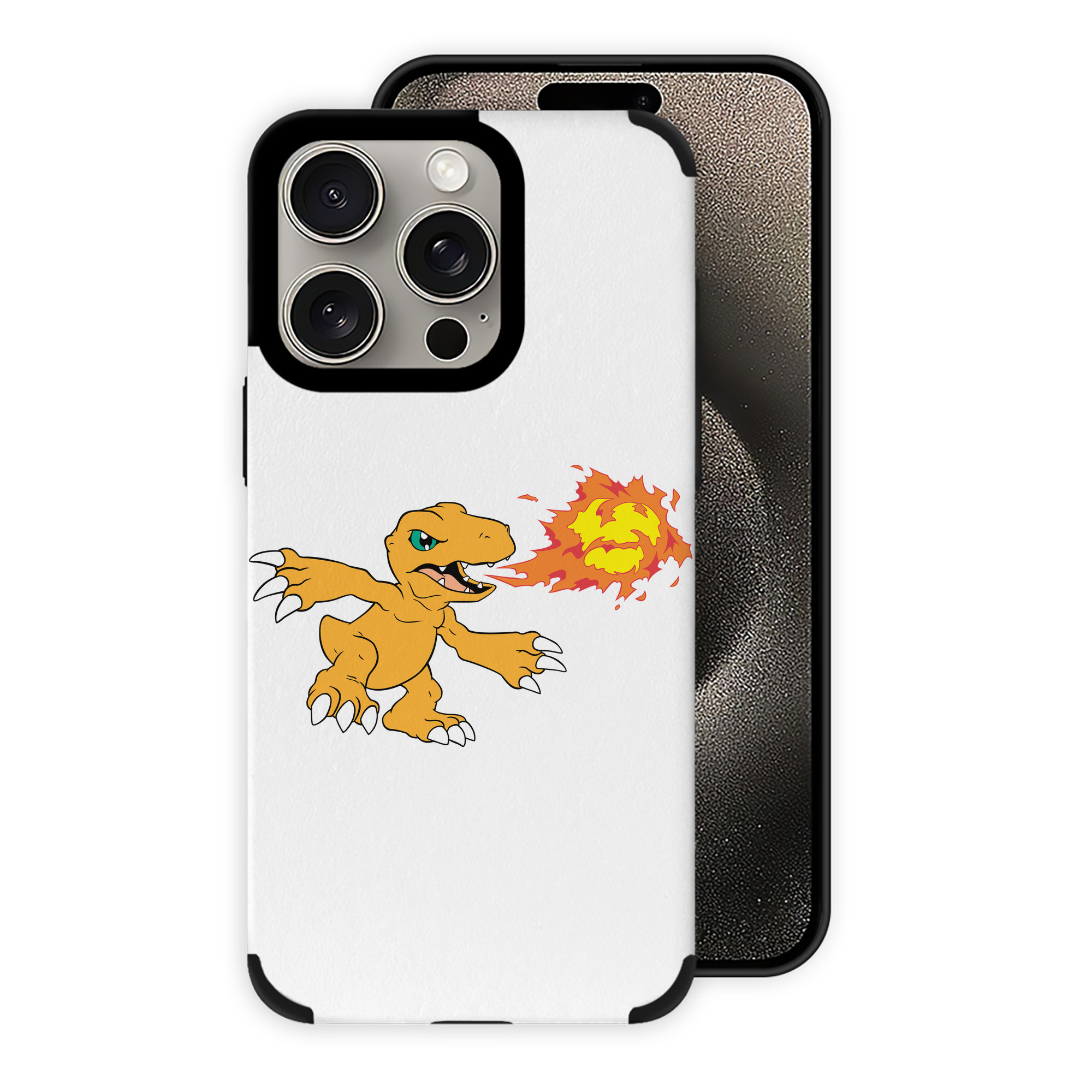 （画像用） Digimon デジタルモンスター/デジモン 【iPhone15ProMax対応】 PUレザー スマホケース 耐衝撃＆黄変防止