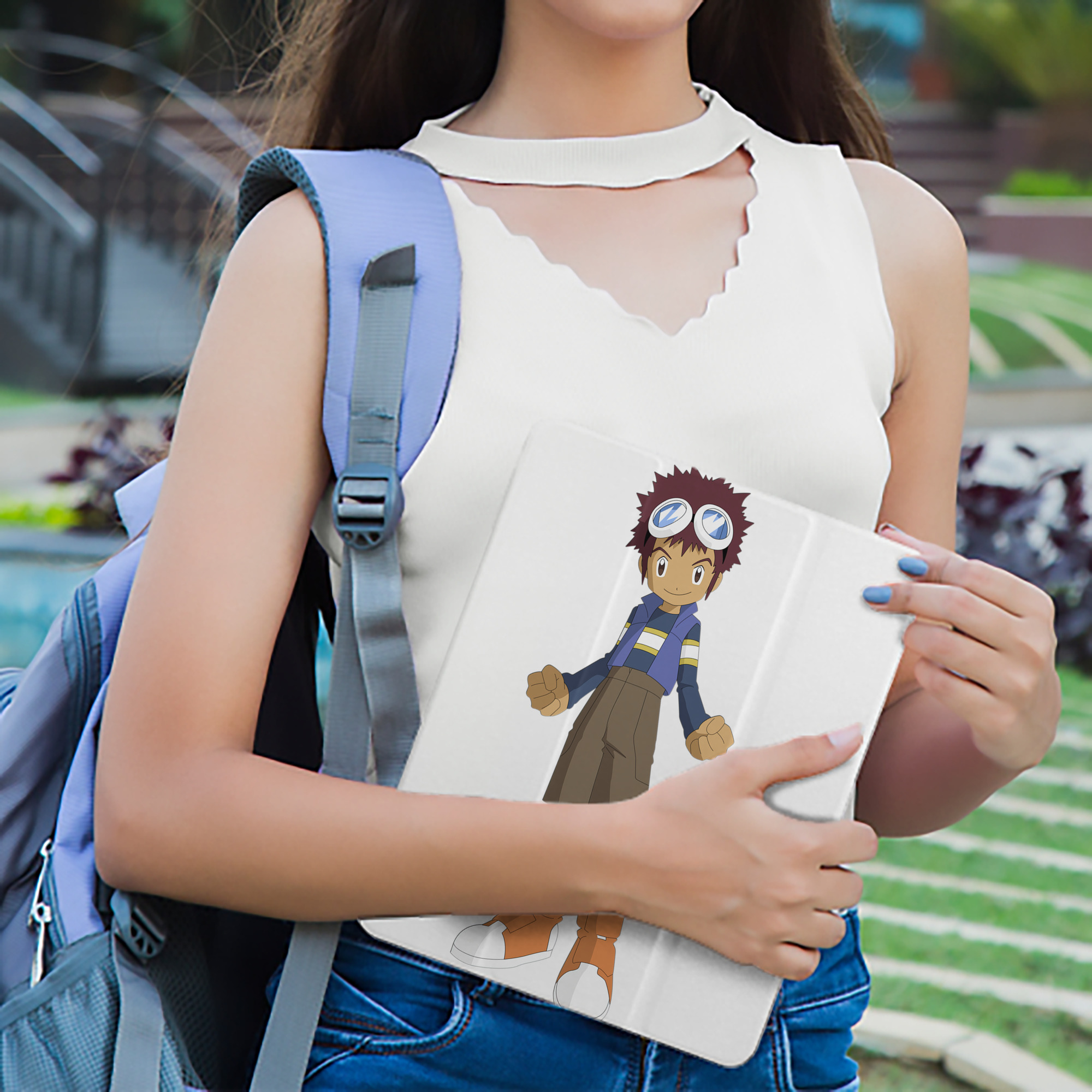 Digimon デジタルモンスター/デジモン IPad ケース ペン収納付き 三つ折りスタンド PUレザー×シリコン 対応機種9.5/10.5/10.9インチ
