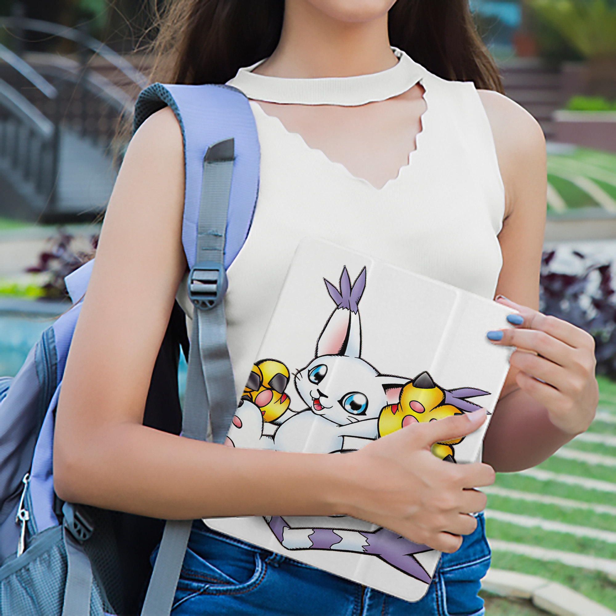 Digimon デジタルモンスター/デジモン IPad ケース ペン収納付き 三つ折りスタンド PUレザー×シリコン 対応機種9.5/10.5/10.9インチ