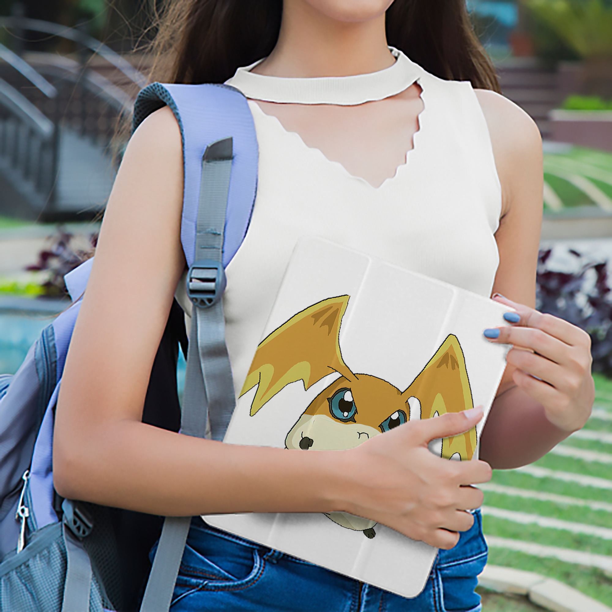 Digimon デジタルモンスター/デジモン IPad ケース ペン収納付き 三つ折りスタンド PUレザー×シリコン 対応機種9.5/10.5/10.9インチ