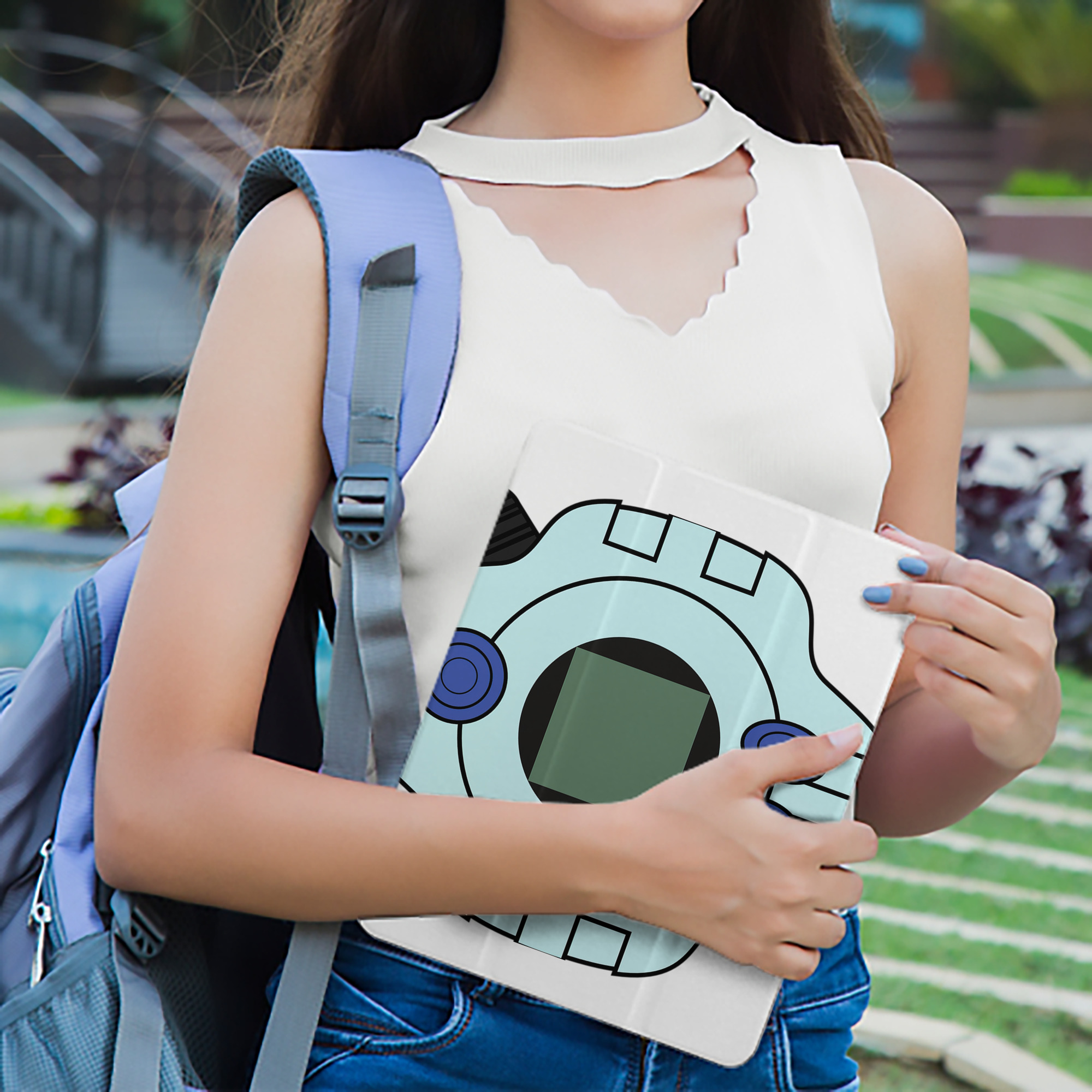Digimon デジタルモンスター/デジモン IPad ケース ペン収納付き 三つ折りスタンド PUレザー×シリコン 対応機種9.5/10.5/10.9インチ