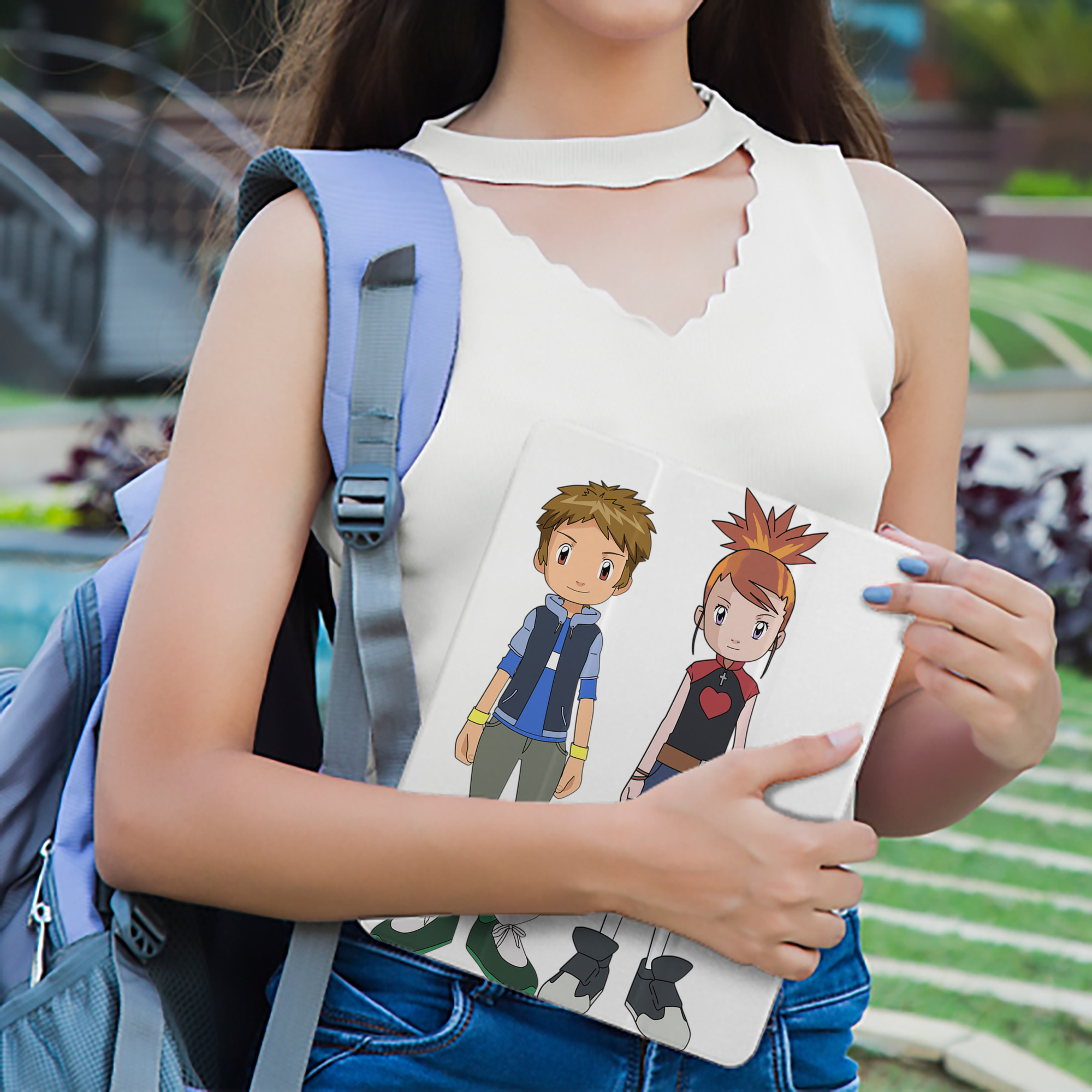 Digimon デジタルモンスター/デジモン IPad ケース ペン収納付き 三つ折りスタンド PUレザー×シリコン 対応機種9.5/10.5/10.9インチ
