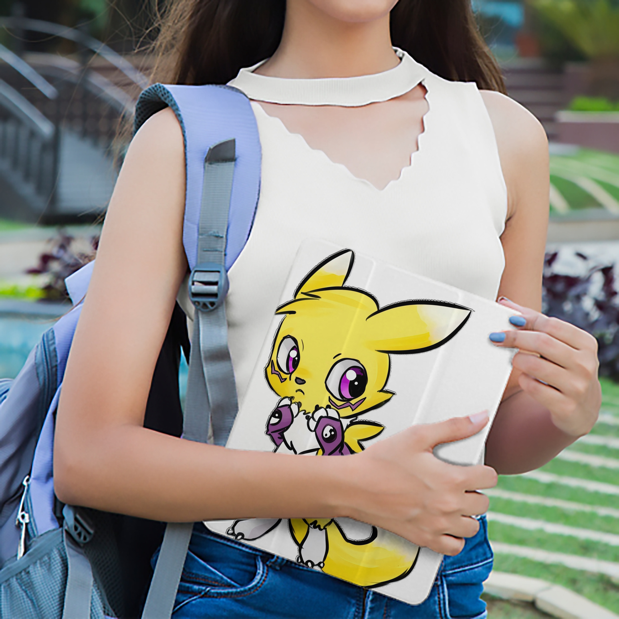 Digimon デジタルモンスター/デジモン IPad ケース ペン収納付き 三つ折りスタンド PUレザー×シリコン 対応機種9.5/10.5/10.9インチ