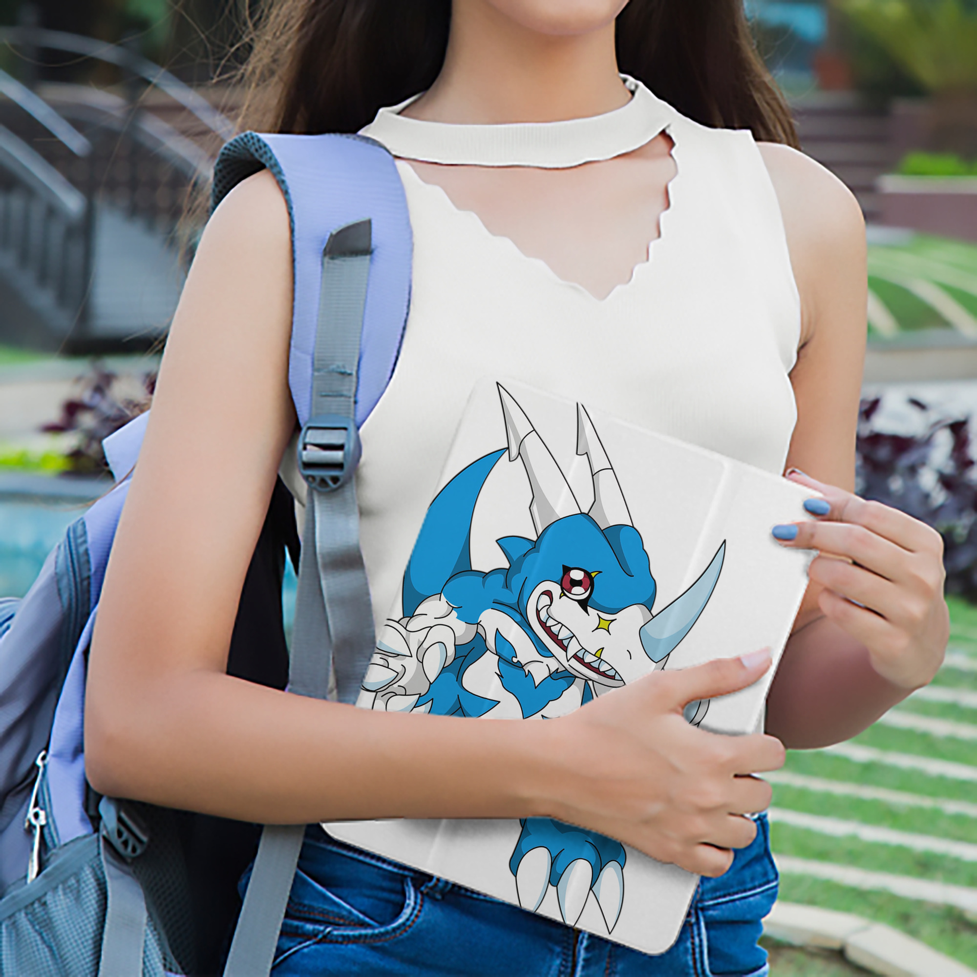Digimon デジタルモンスター/デジモン IPad ケース ペン収納付き 三つ折りスタンド PUレザー×シリコン 対応機種9.5/10.5/10.9インチ