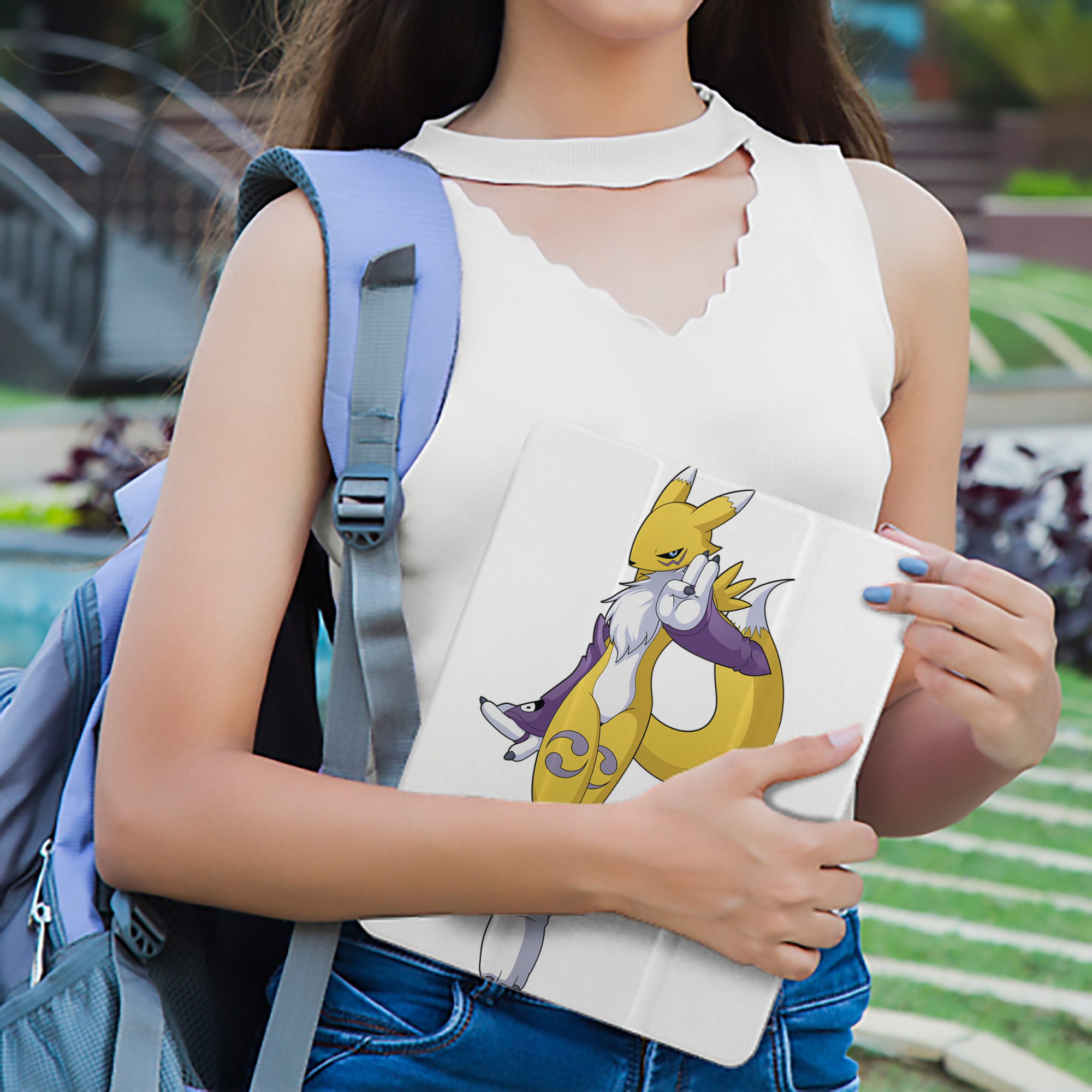 Digimon デジタルモンスター/デジモン IPad ケース ペン収納付き 三つ折りスタンド PUレザー×シリコン 対応機種9.5/10.5/10.9インチ