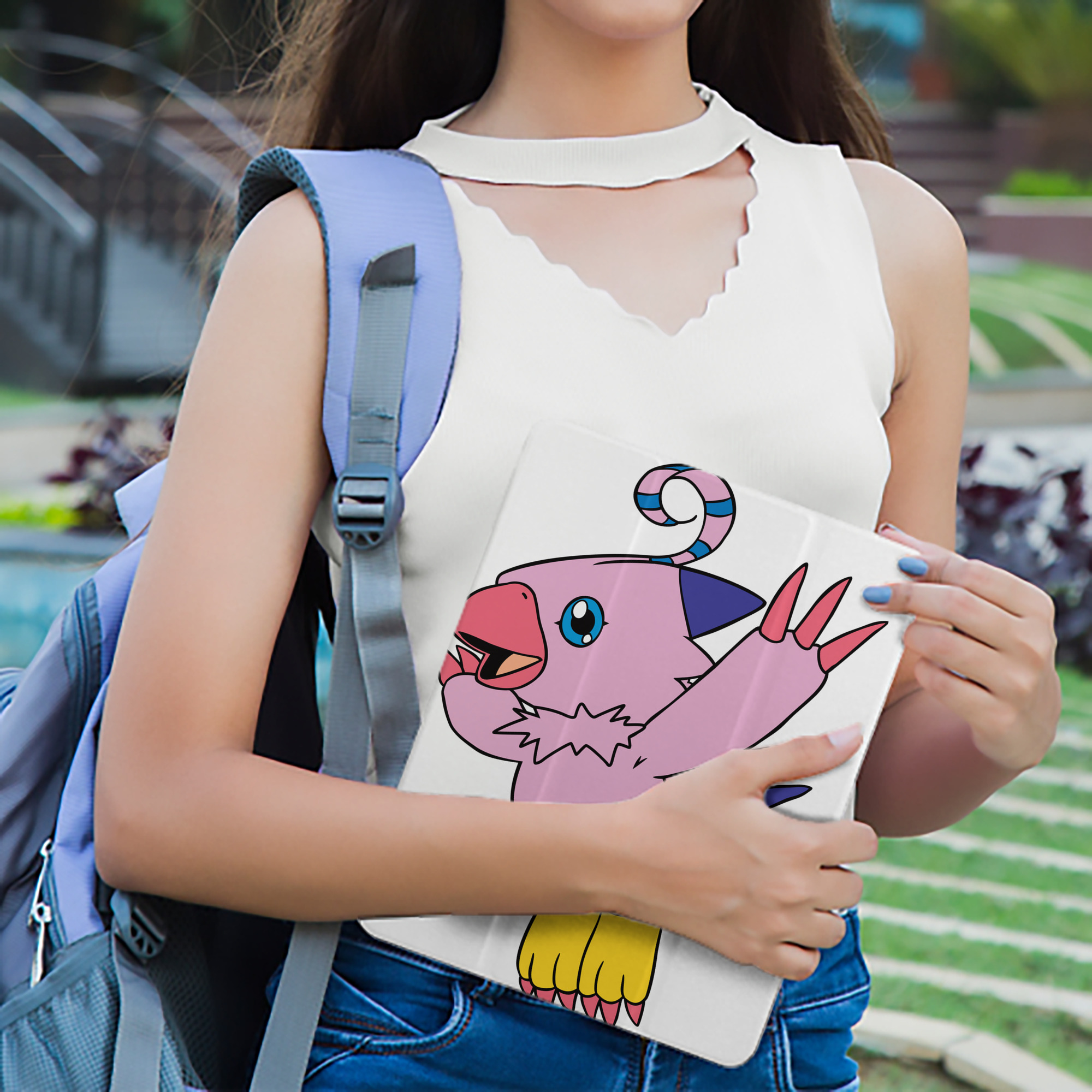 Digimon デジタルモンスター/デジモン IPad ケース ペン収納付き 三つ折りスタンド PUレザー×シリコン 対応機種9.5/10.5/10.9インチ