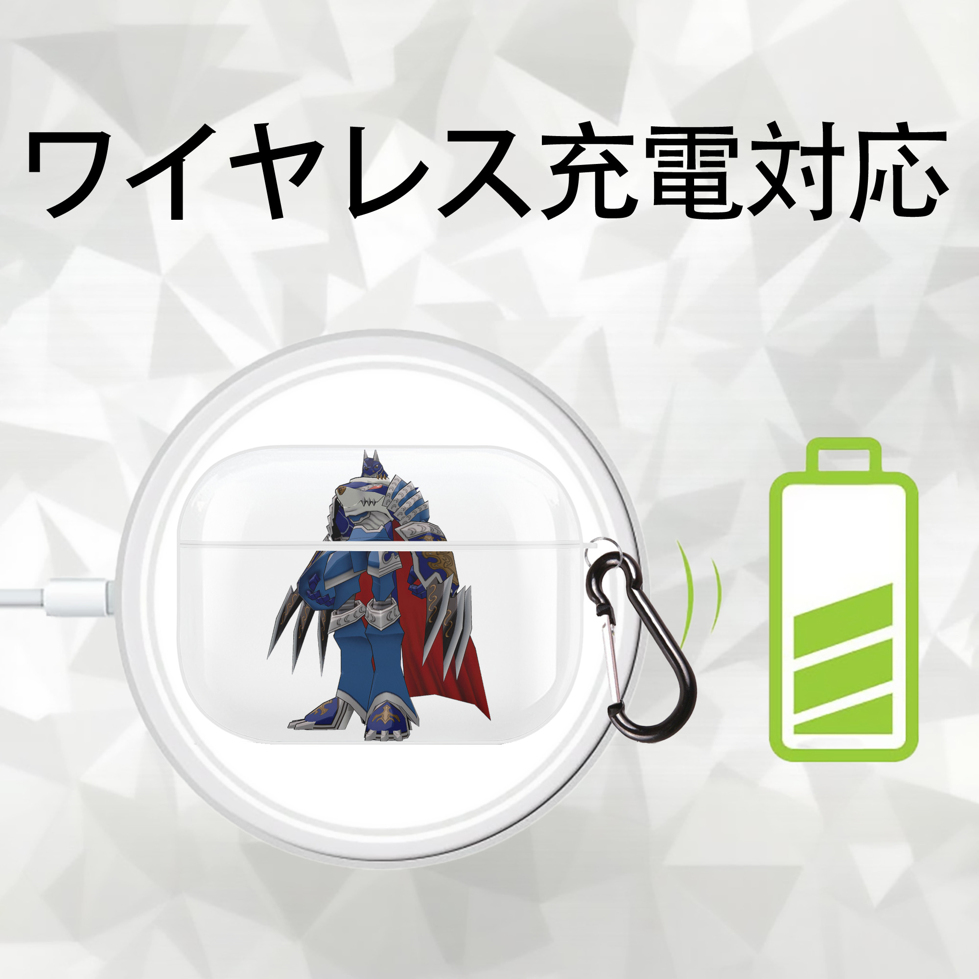 Digimon デジタルモンスター/デジモン 【AirPods Pro用】ハードシェル保護ケース 耐衝撃・防指紋・カラビナ付き商品仕様