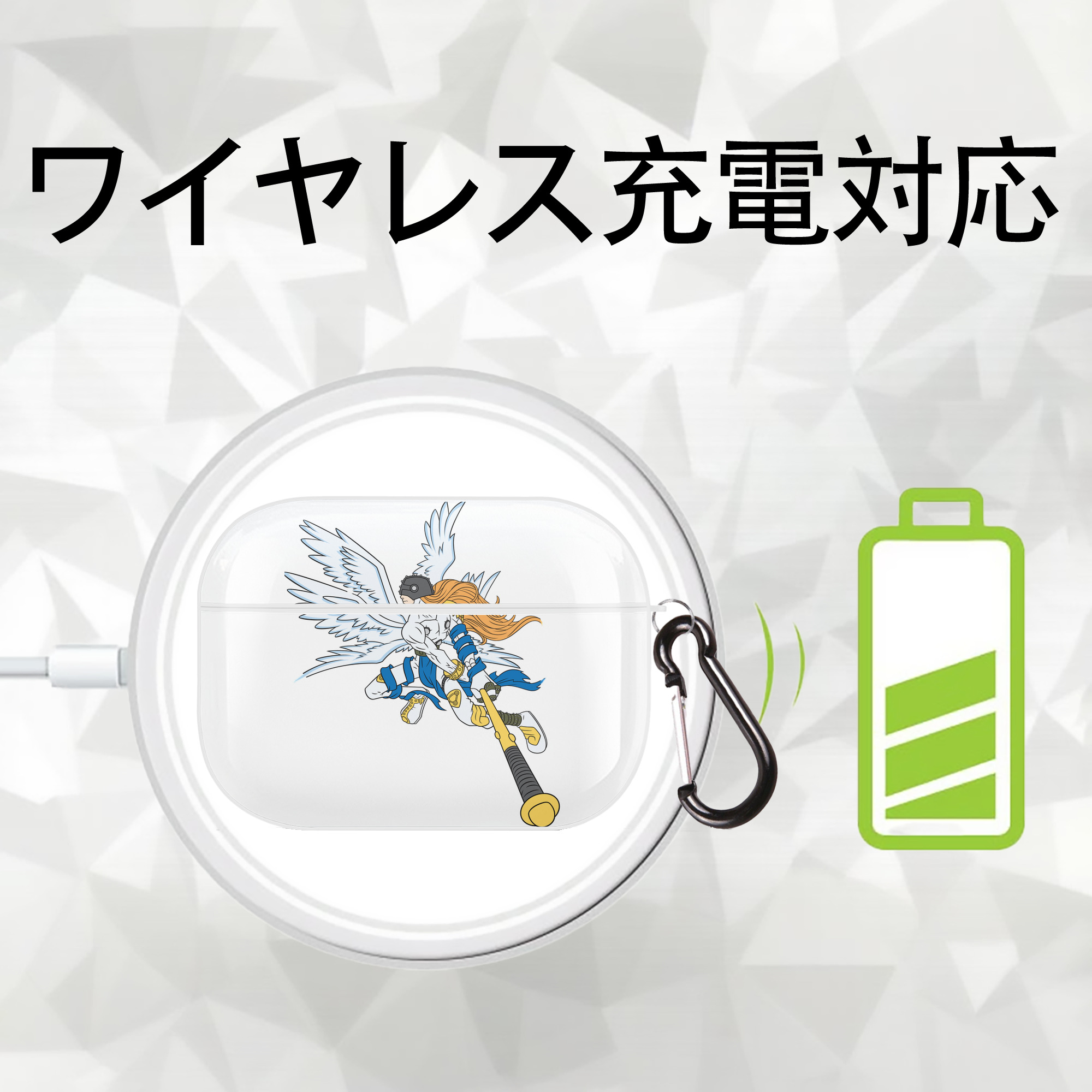 Digimon デジタルモンスター/デジモン 【AirPods Pro用】ハードシェル保護ケース 耐衝撃・防指紋・カラビナ付き商品仕様
