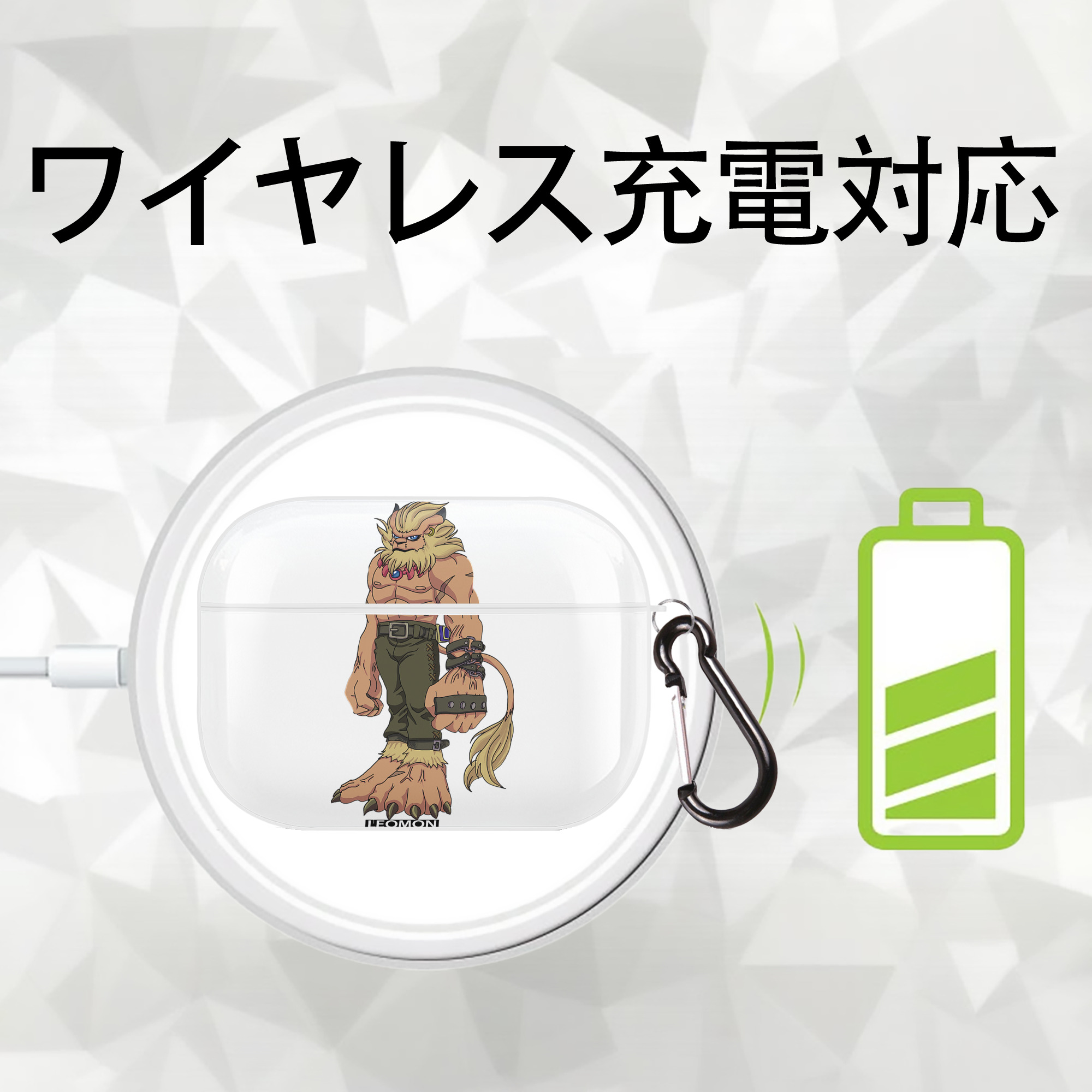 Digimon デジタルモンスター/デジモン 【AirPods Pro用】ハードシェル保護ケース 耐衝撃・防指紋・カラビナ付き商品仕様