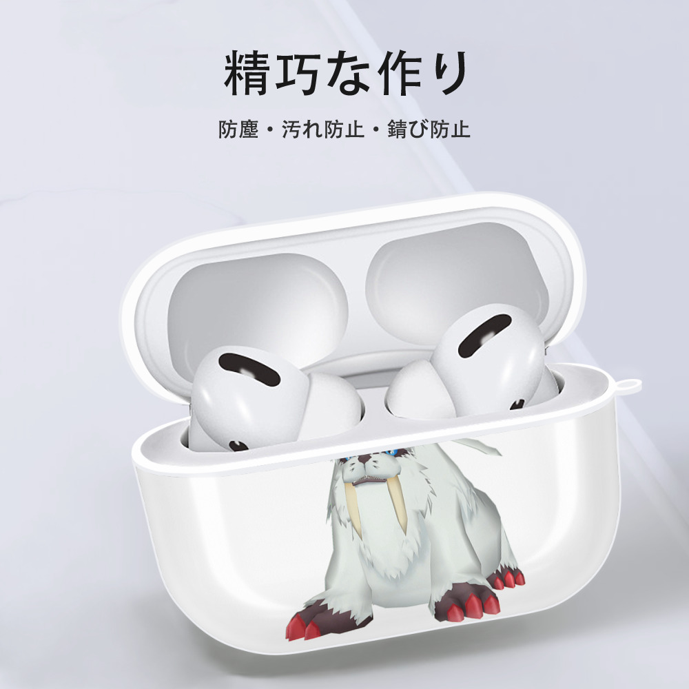 Digimon デジタルモンスター/デジモン 【AirPods Pro用】ハードシェル保護ケース 耐衝撃・防指紋・カラビナ付き商品仕様