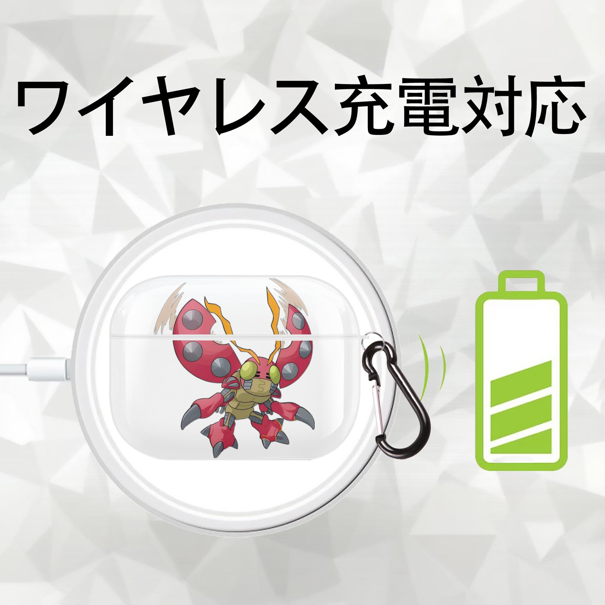 Digimon デジタルモンスター/デジモン 【AirPods Pro用】ハードシェル保護ケース 耐衝撃・防指紋・カラビナ付き商品仕様