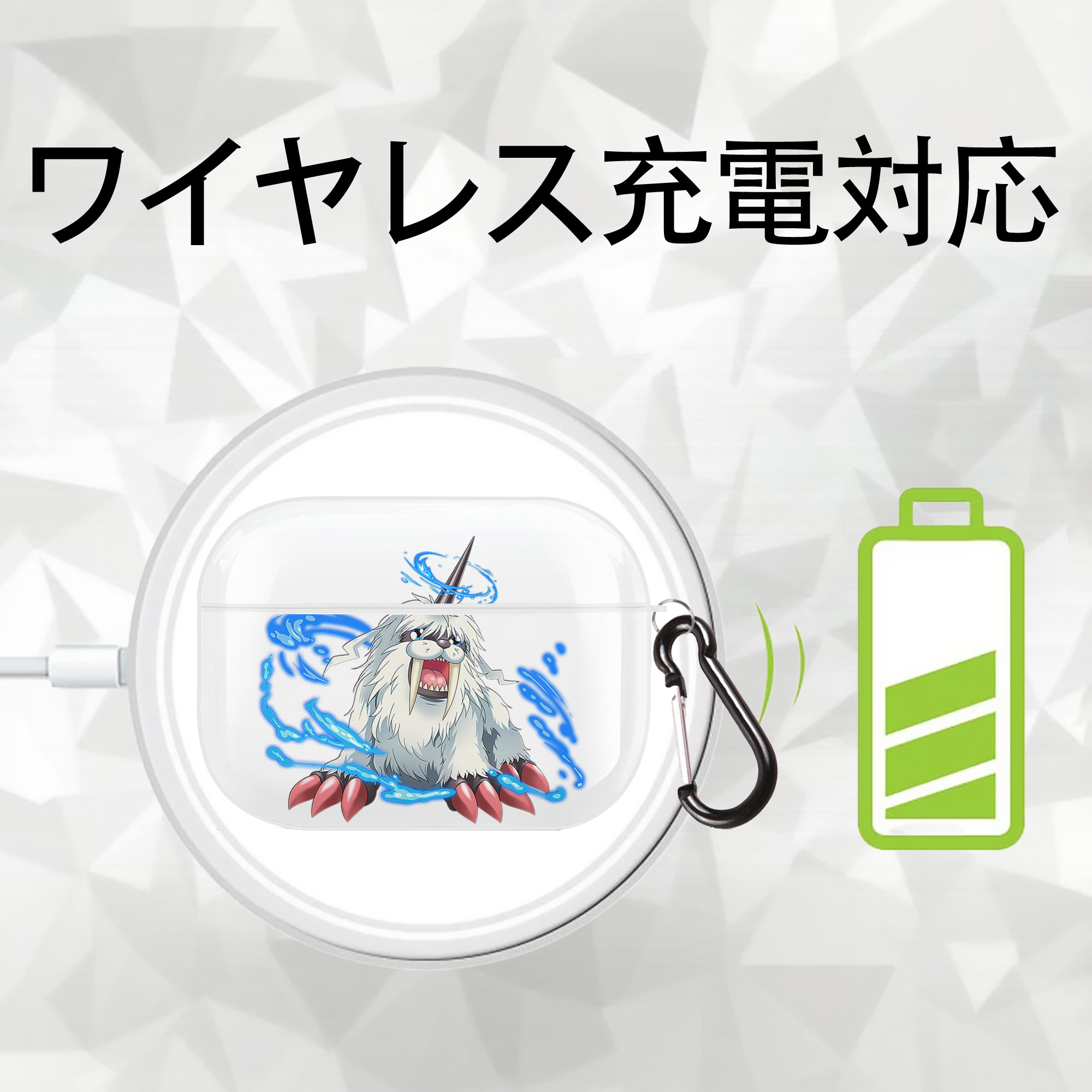 Digimon デジタルモンスター/デジモン 【AirPods Pro用】ハードシェル保護ケース 耐衝撃・防指紋・カラビナ付き商品仕様