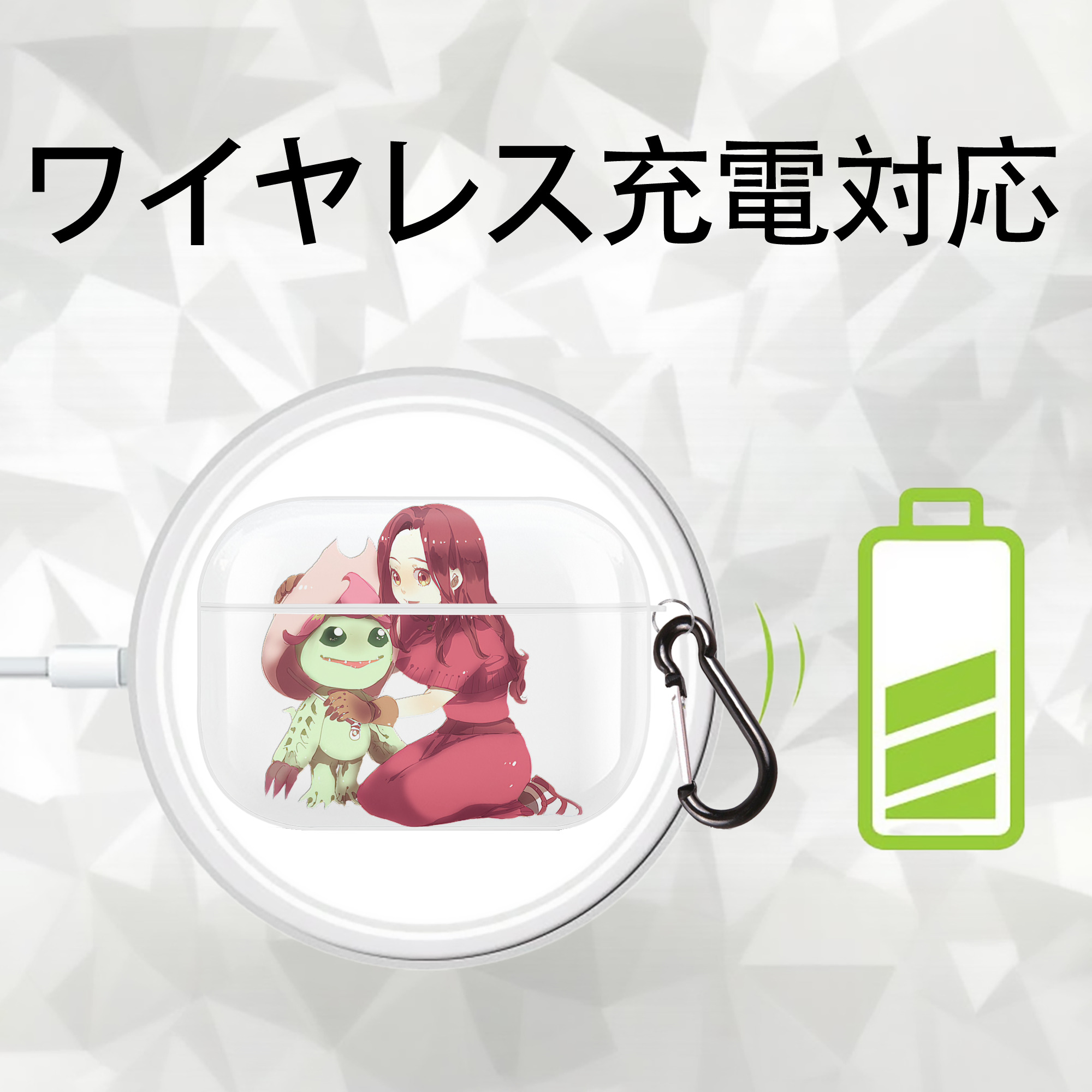 Digimon デジタルモンスター/デジモン 【AirPods Pro用】ハードシェル保護ケース 耐衝撃・防指紋・カラビナ付き商品仕様