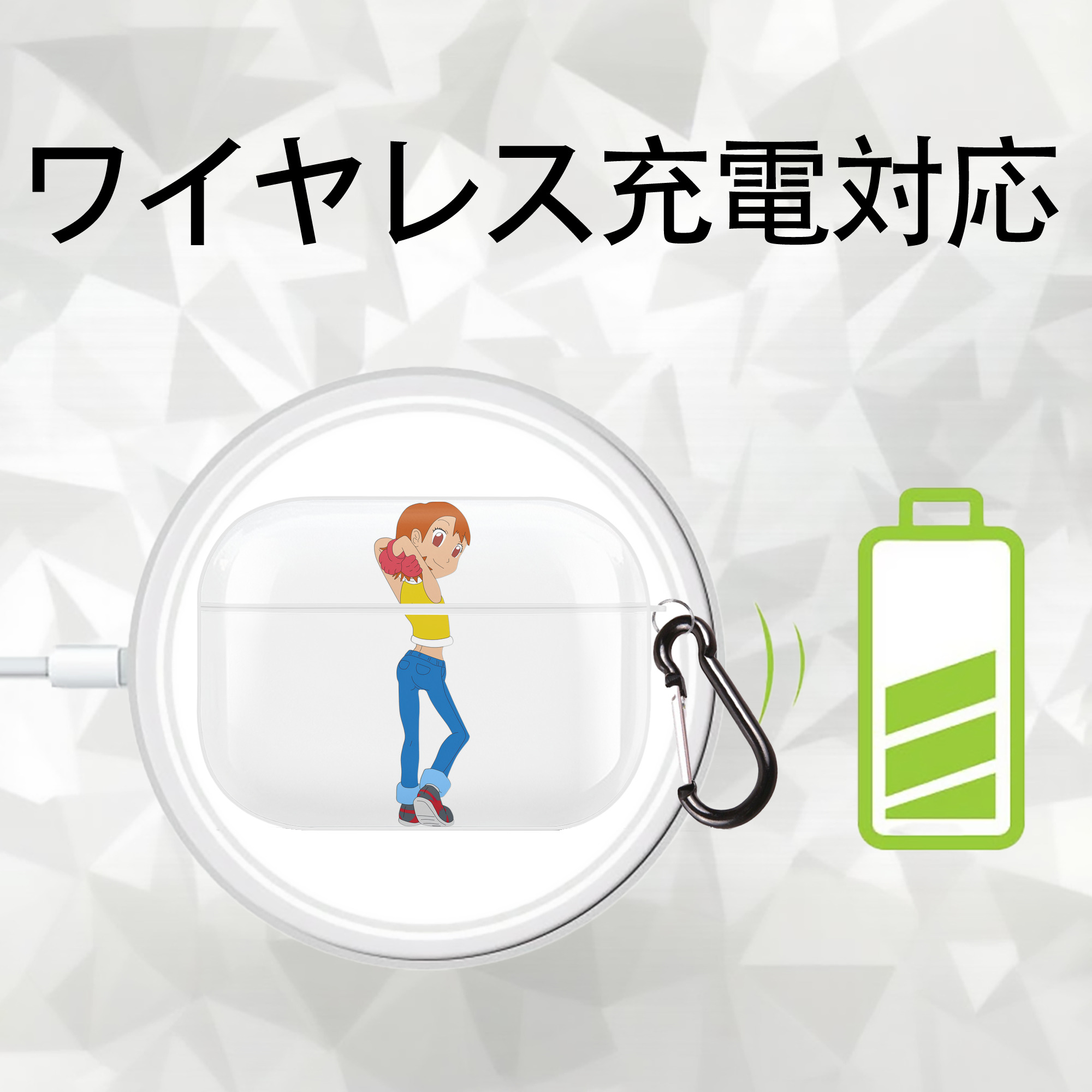 Digimon デジタルモンスター/デジモン 【AirPods Pro用】ハードシェル保護ケース 耐衝撃・防指紋・カラビナ付き商品仕様