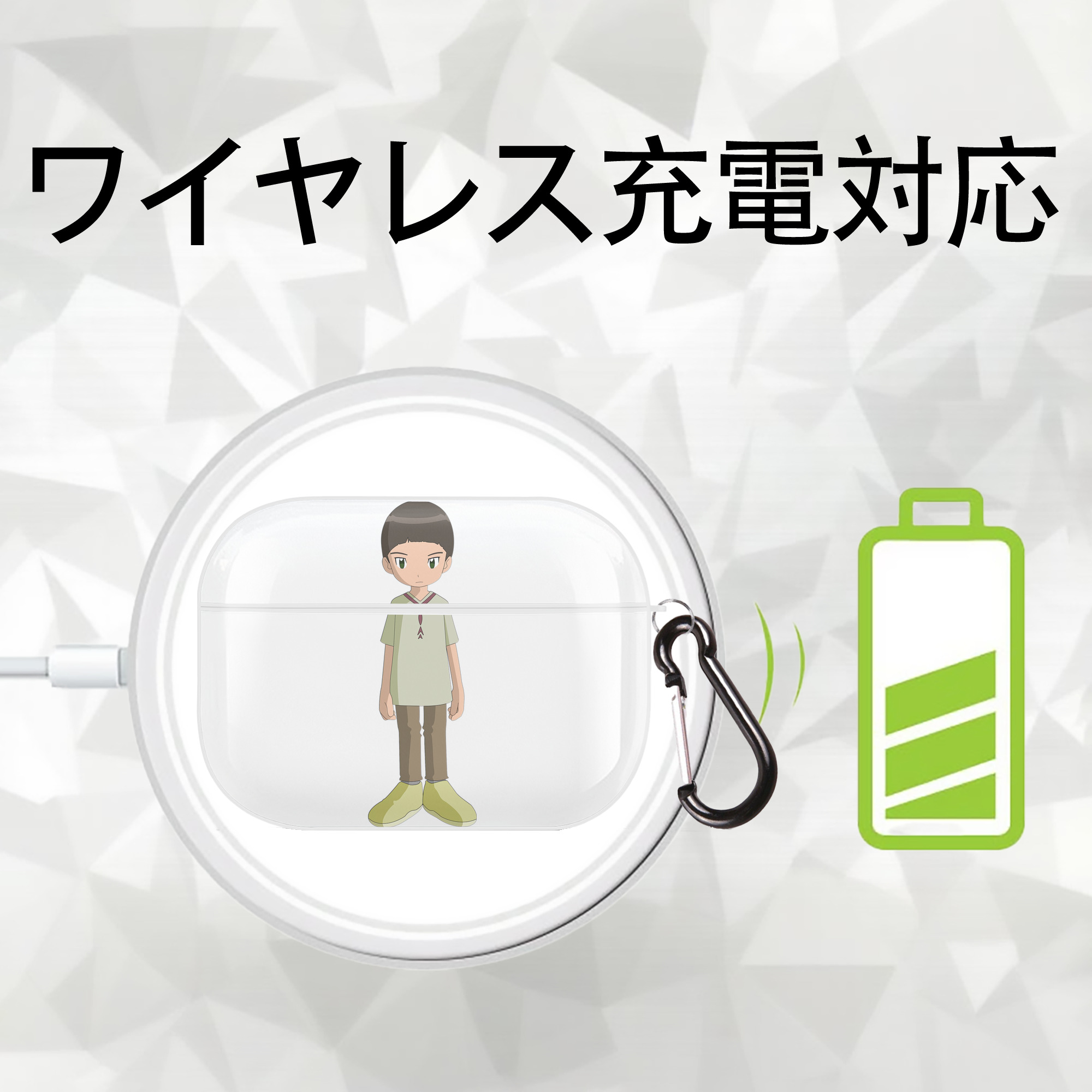 Digimon デジタルモンスター/デジモン 【AirPods Pro用】ハードシェル保護ケース 耐衝撃・防指紋・カラビナ付き商品仕様