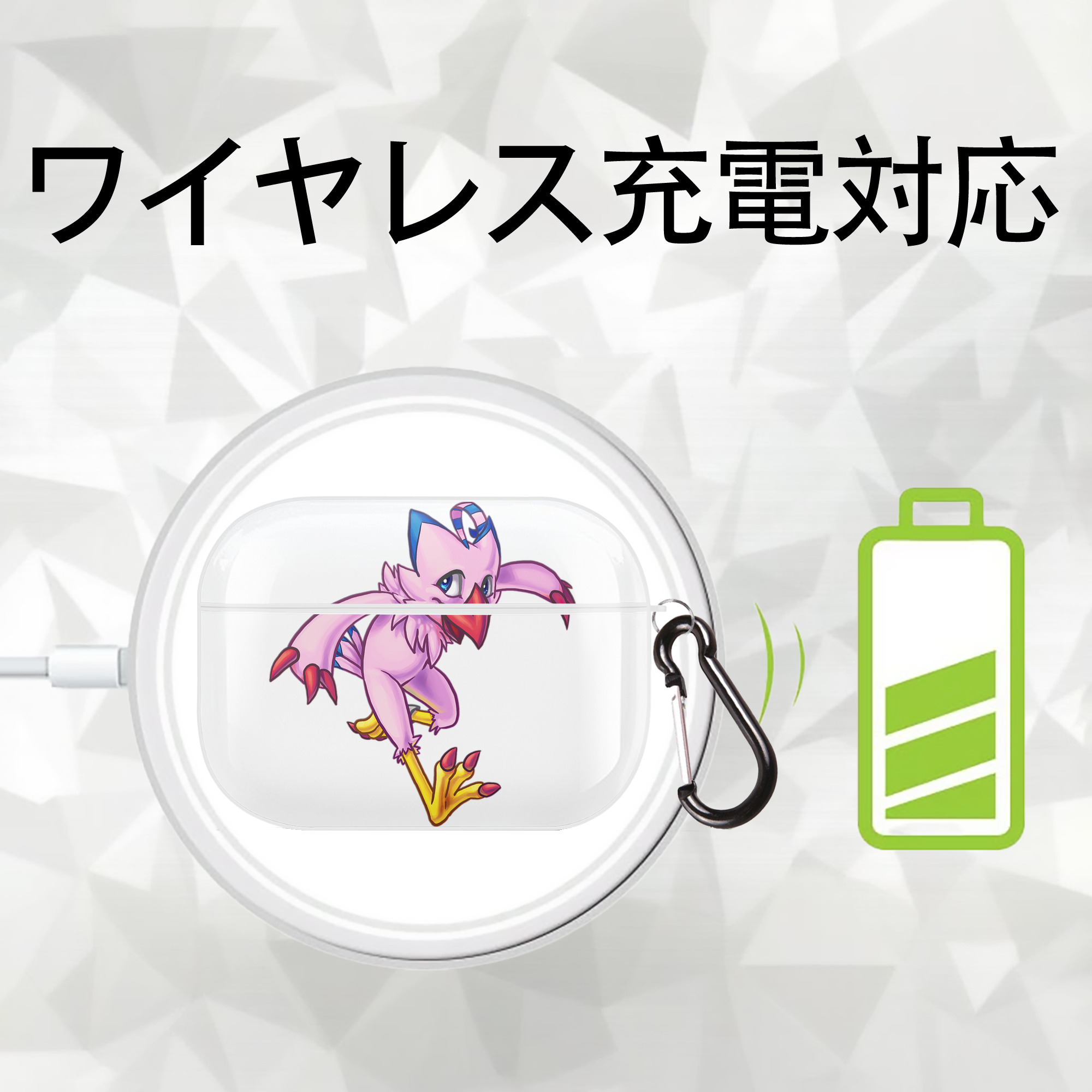 Digimon デジタルモンスター/デジモン 【AirPods Pro用】ハードシェル保護ケース 耐衝撃・防指紋・カラビナ付き商品仕様