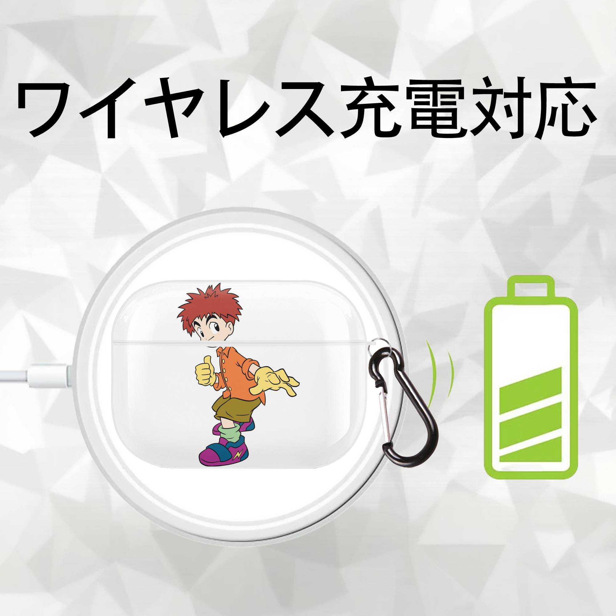 Digimon デジタルモンスター/デジモン 【AirPods Pro用】ハードシェル保護ケース 耐衝撃・防指紋・カラビナ付き商品仕様