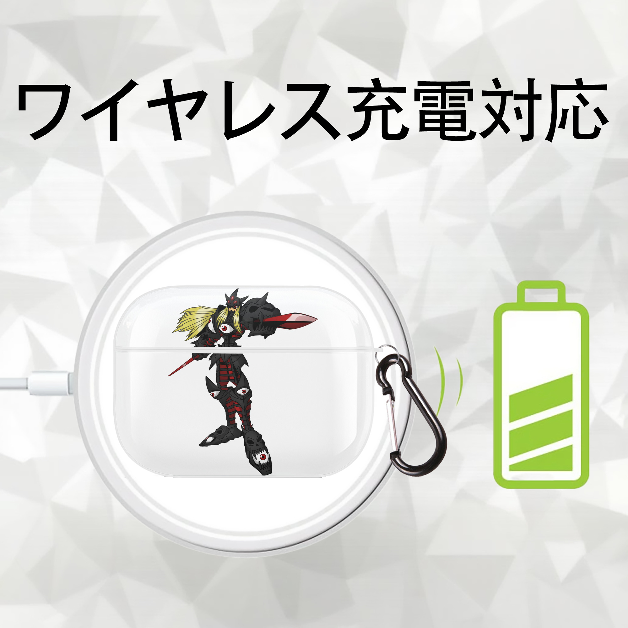 Digimon デジタルモンスター/デジモン 【AirPods Pro用】ハードシェル保護ケース 耐衝撃・防指紋・カラビナ付き商品仕様